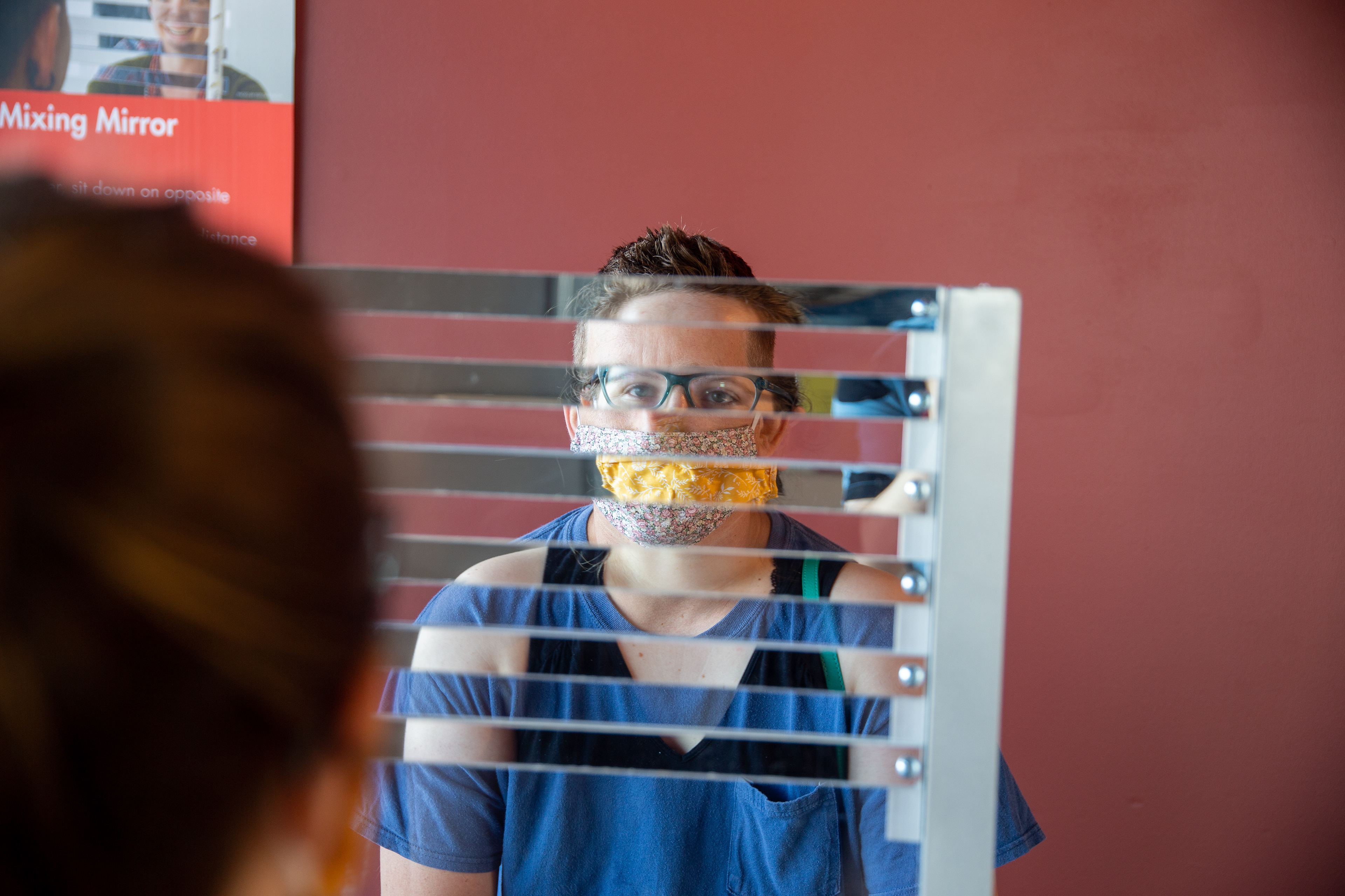 Photo of our optical illusions mirror exhibit
