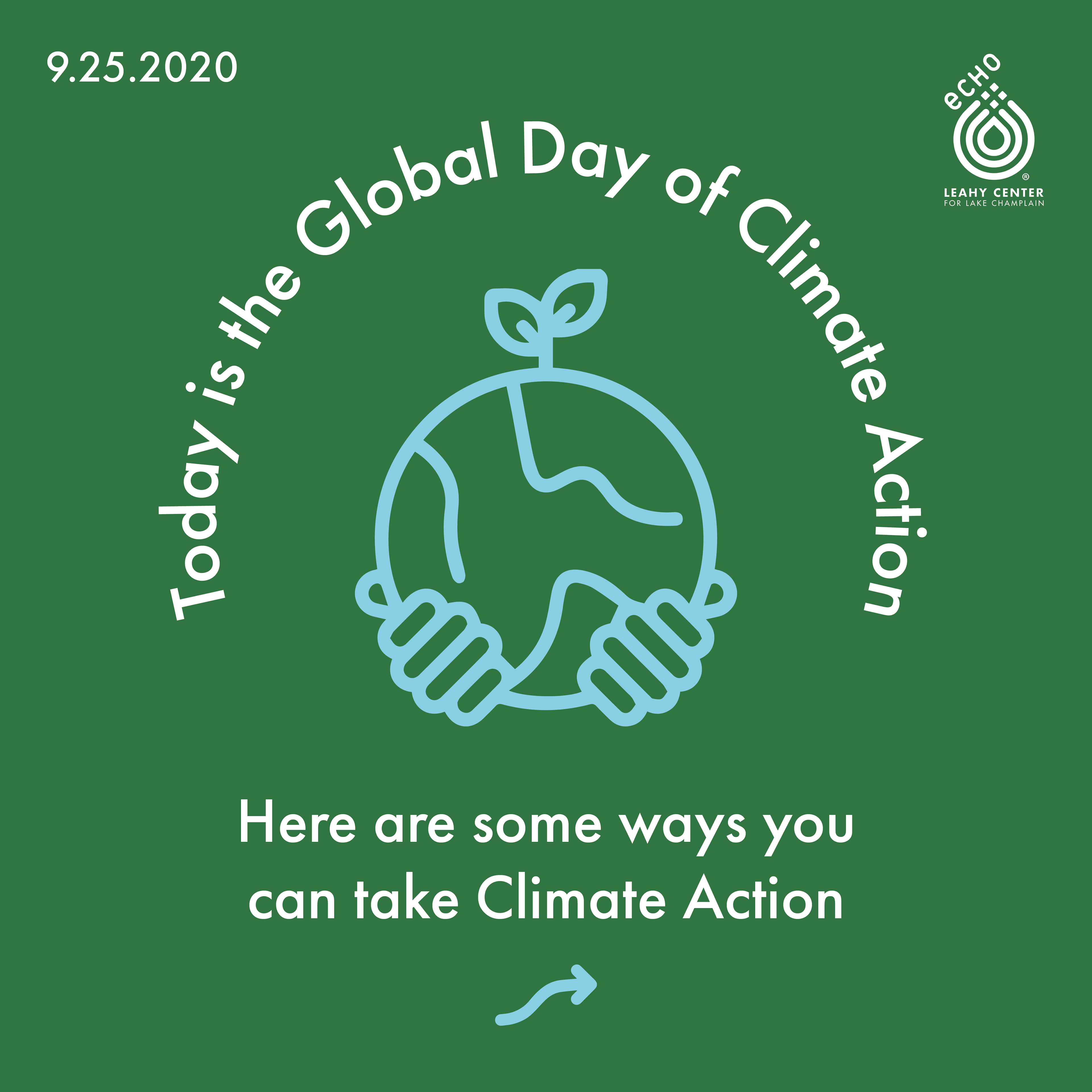 An infographic social media post designed to encourage climate action