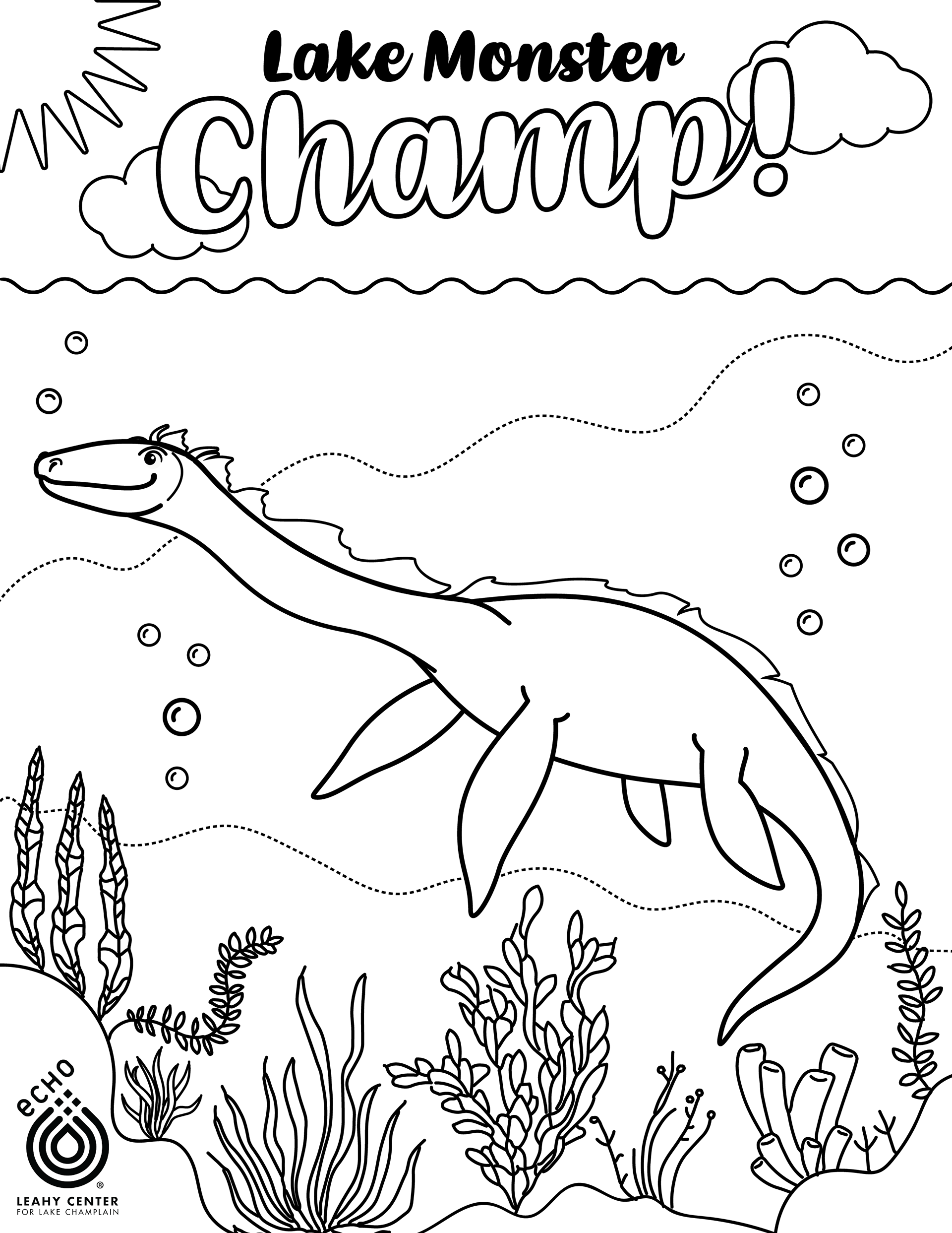 Coloring page designed by me in honor of Champ's birthday