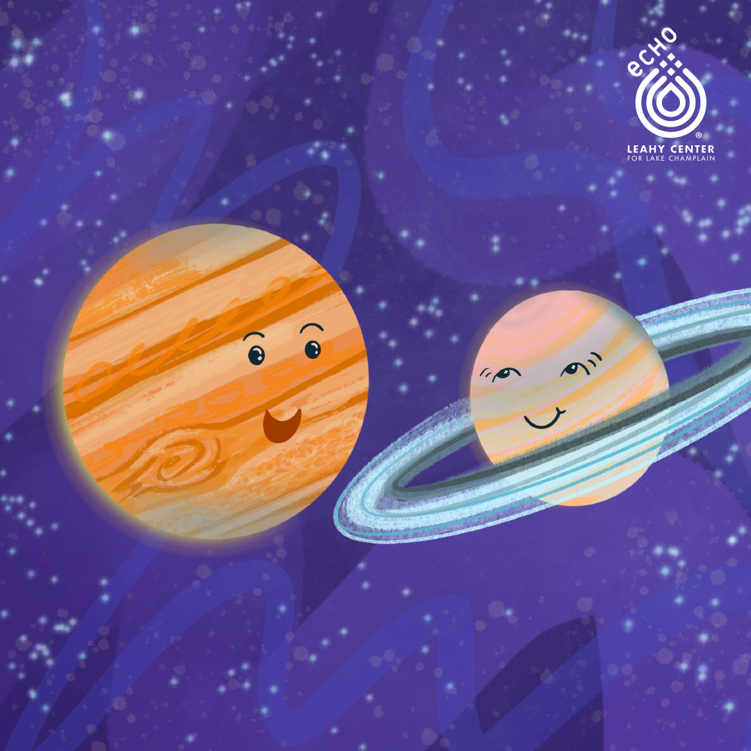 Jupiter and Saturn for the 2020 conjunction illustrated by me