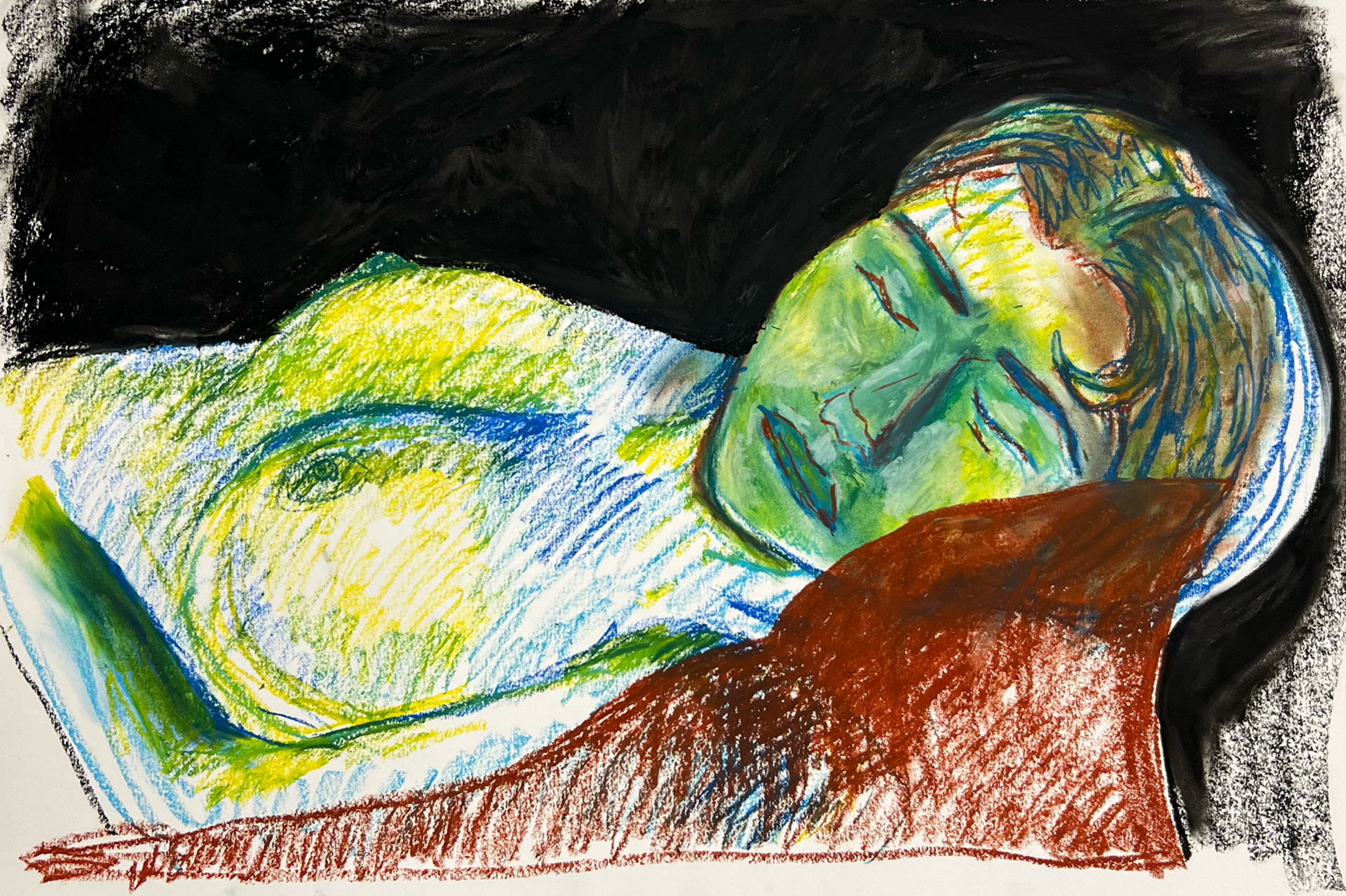 30 minute sketch / graphite and pastels