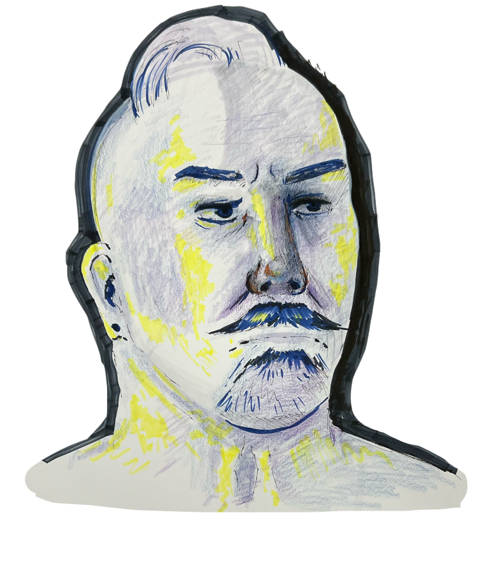 45 minute sketch / graphite, pen and marker