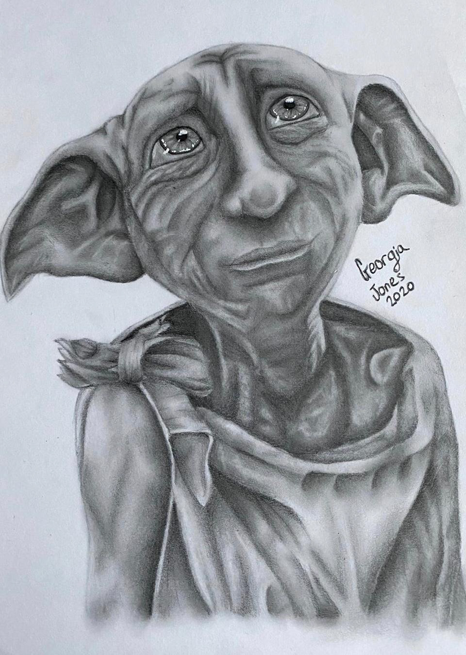 Pencil Drawing of Dobby (2020)