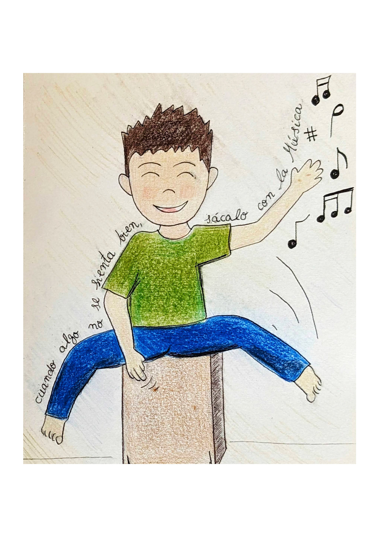 Music - colored pencils