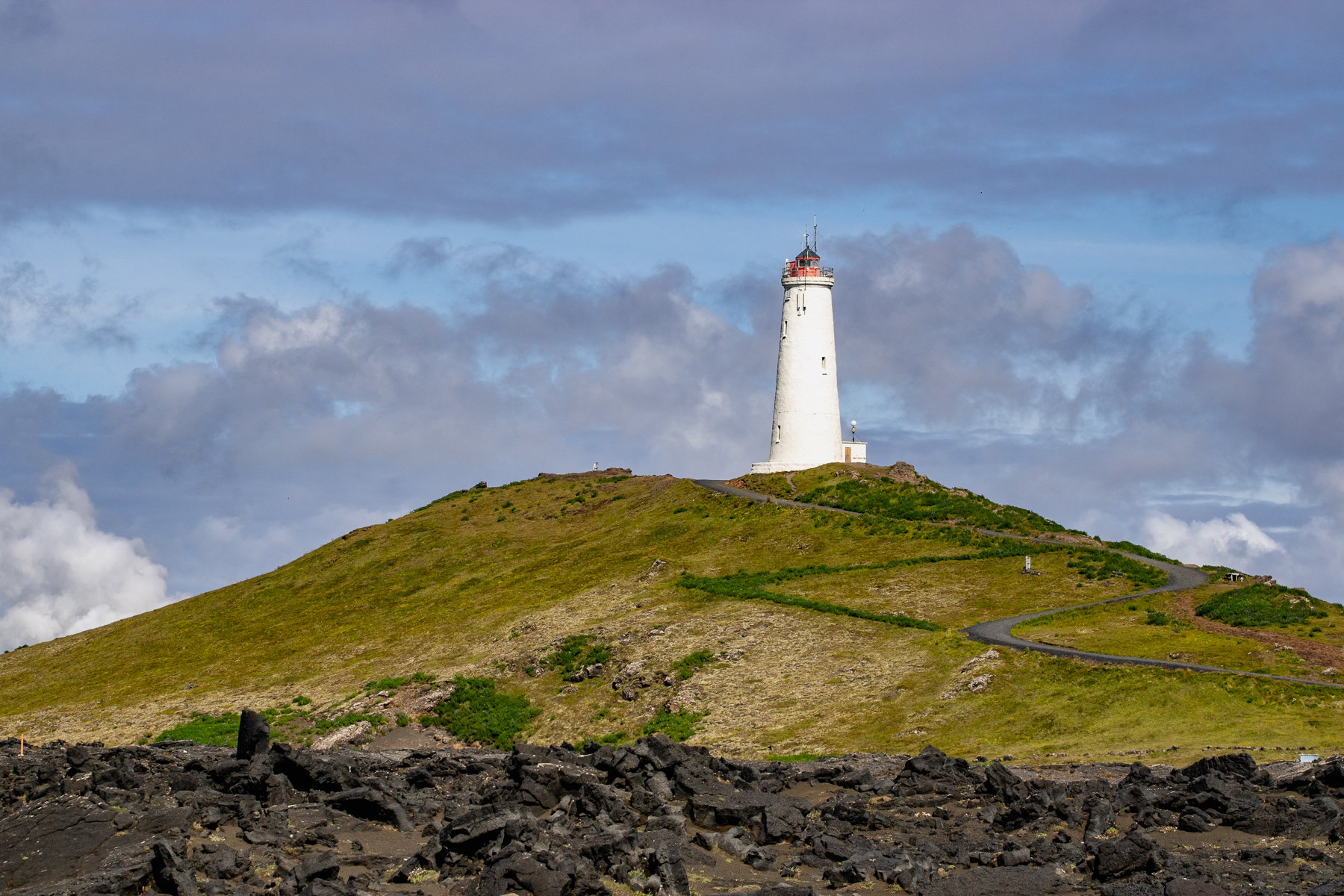 The Reykjanes Lighthouse. Reykjanes peninsula (Suðurnes), Iceland