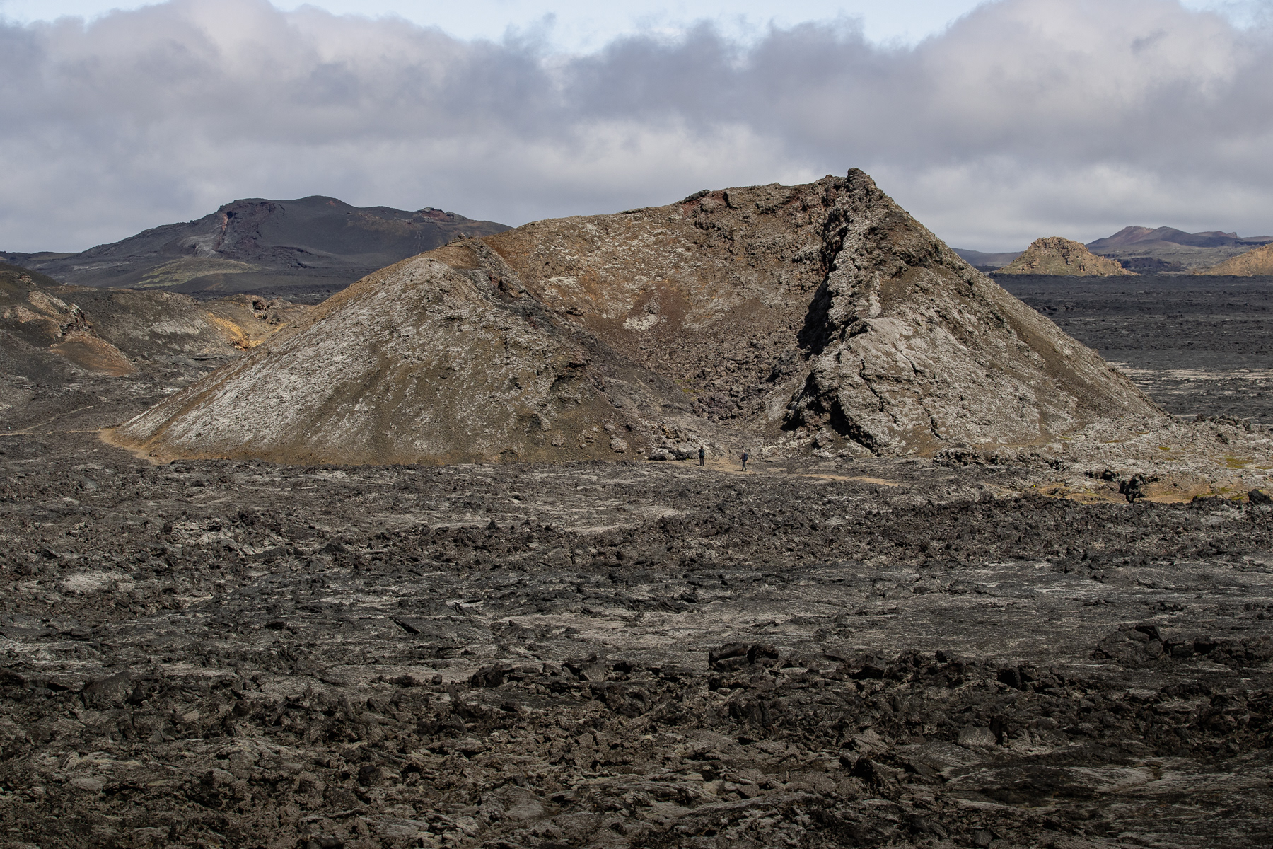The hill nicknamed "clay mountain" inside the Steaming vents Steaming vents inside the Leirhnjúkur crater.