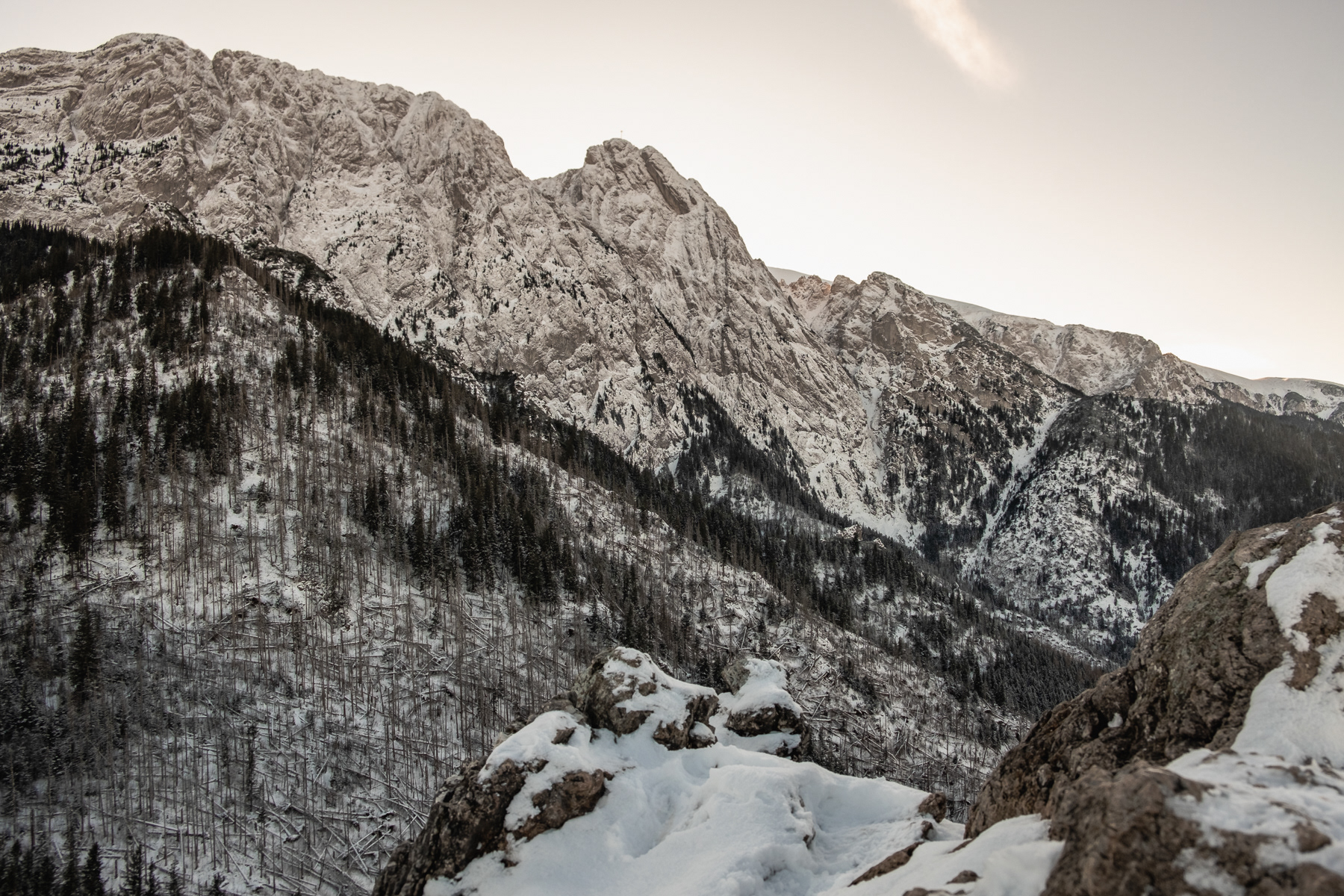 Another take of Mount Giewont. Seen from furher afar it looks like a sleeping knight's head.