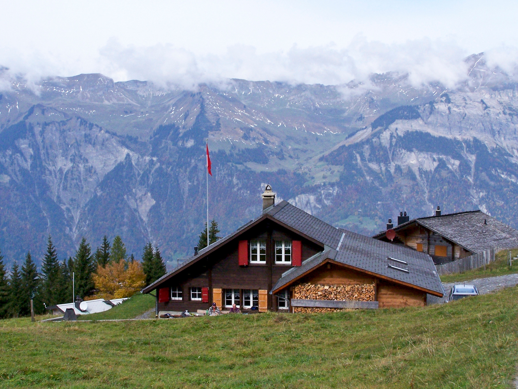 A big chalet somewhere in the Bernese Alps, October 2008.
