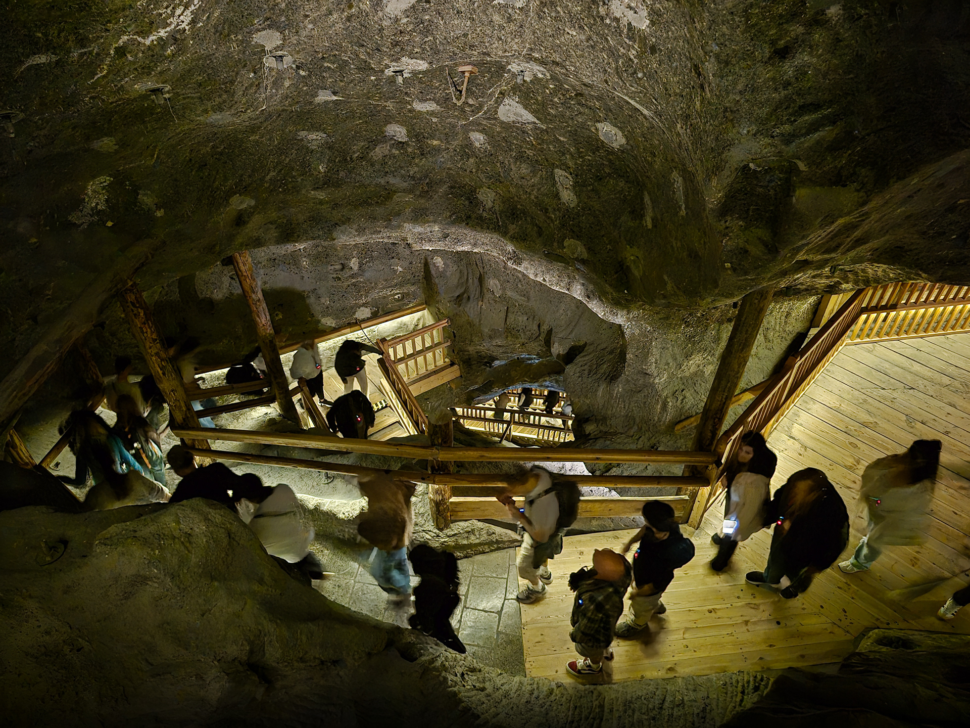 A few levels down in the mine.