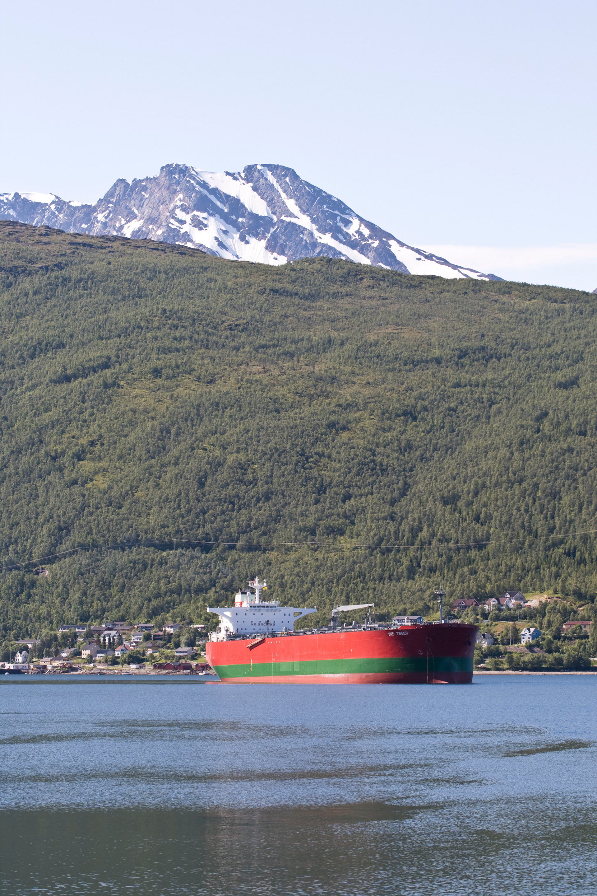 Narvik is an important harbour for the delivery and transport of goods.
