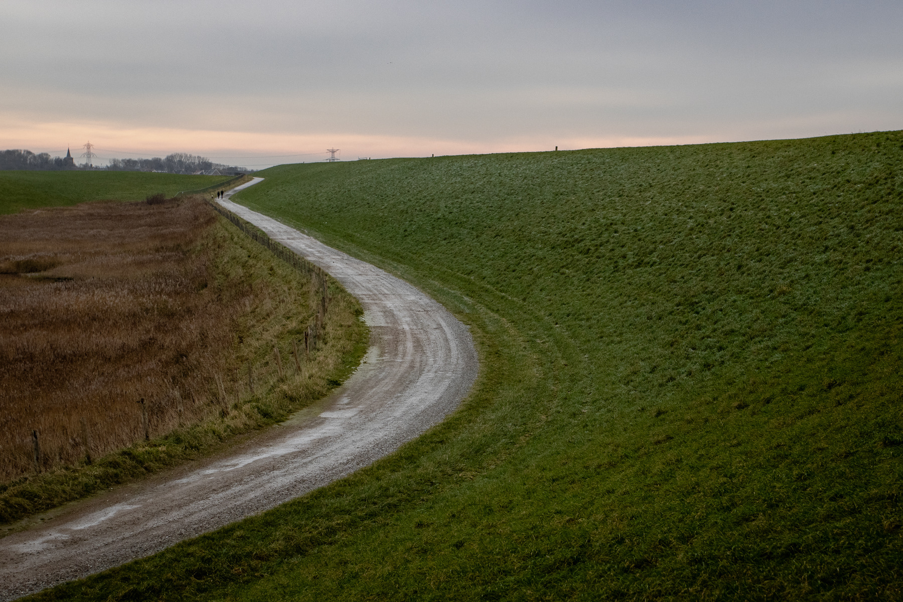 The embankment of the Westerschelde in Ellewoutsdijk