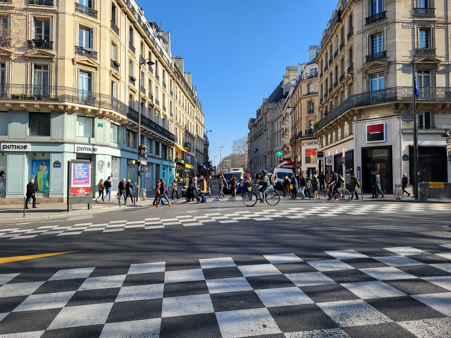 At Boulevard Saint-Michel, March 2023.