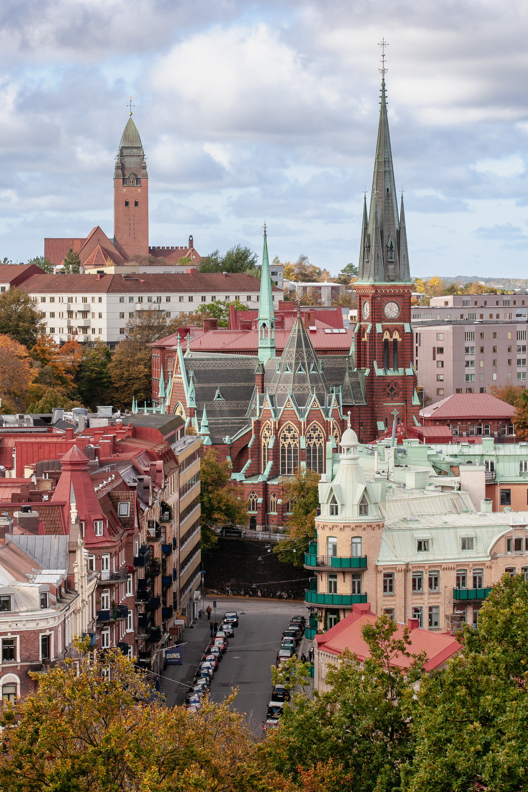 View from Skansen Kronan at the Oscar Fredrik Church, Göteborg, Sweden, October 2012.