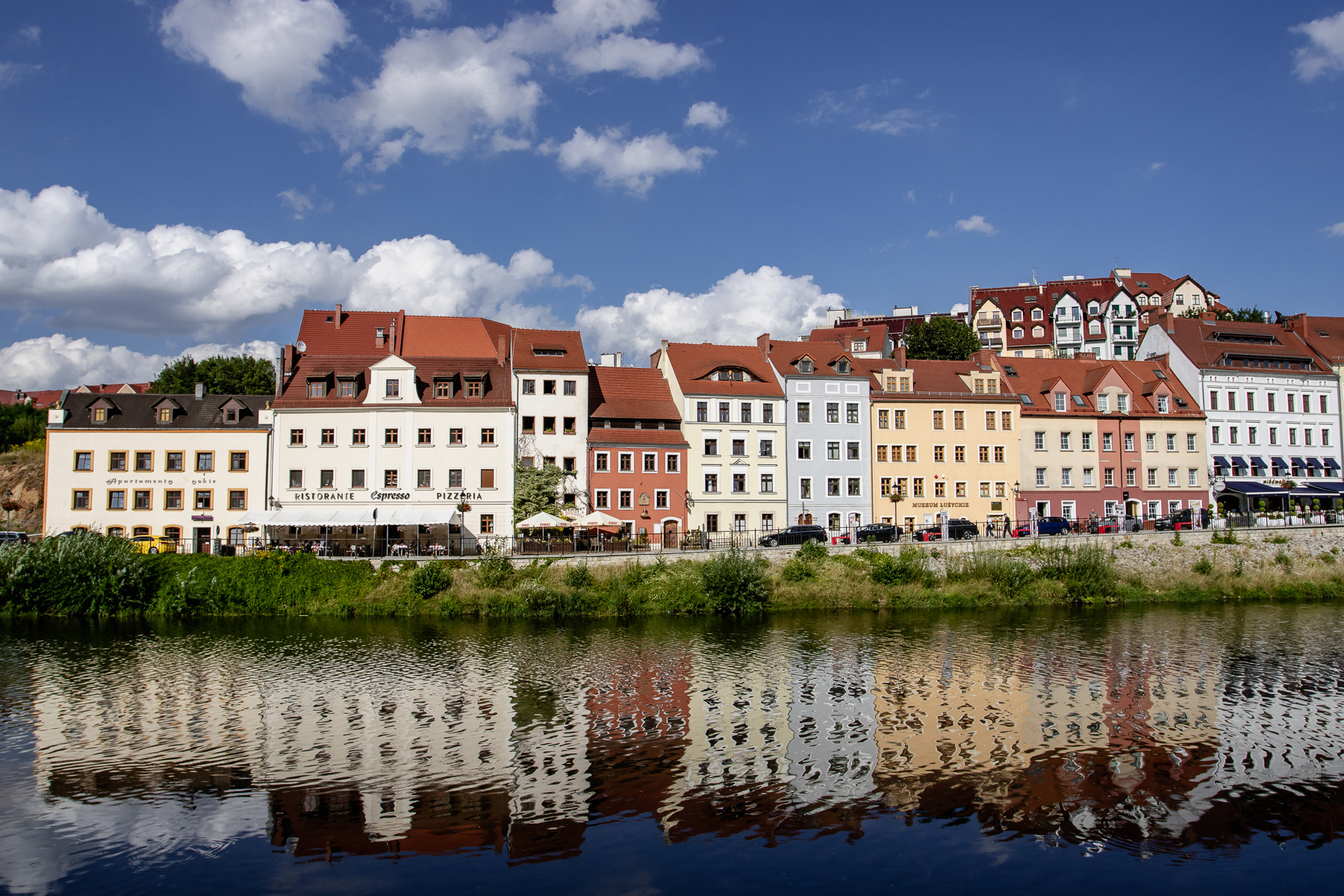 The river bank of Zgorzelec in the east.