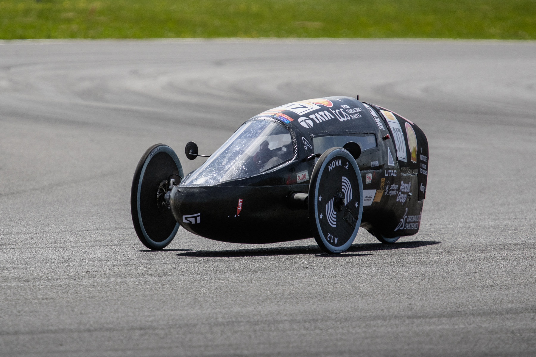 A prototype on the track.
