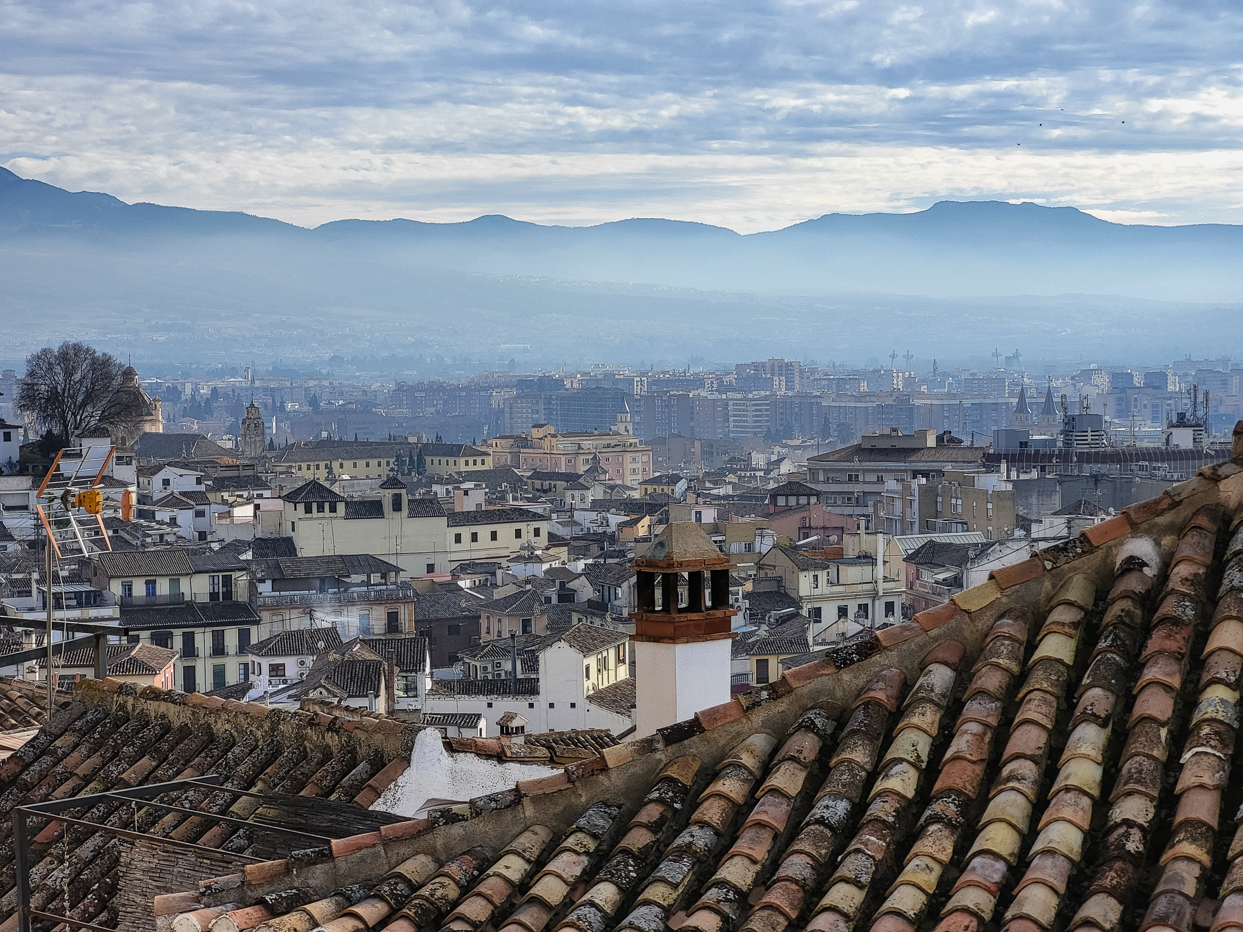 View towards the "new town"