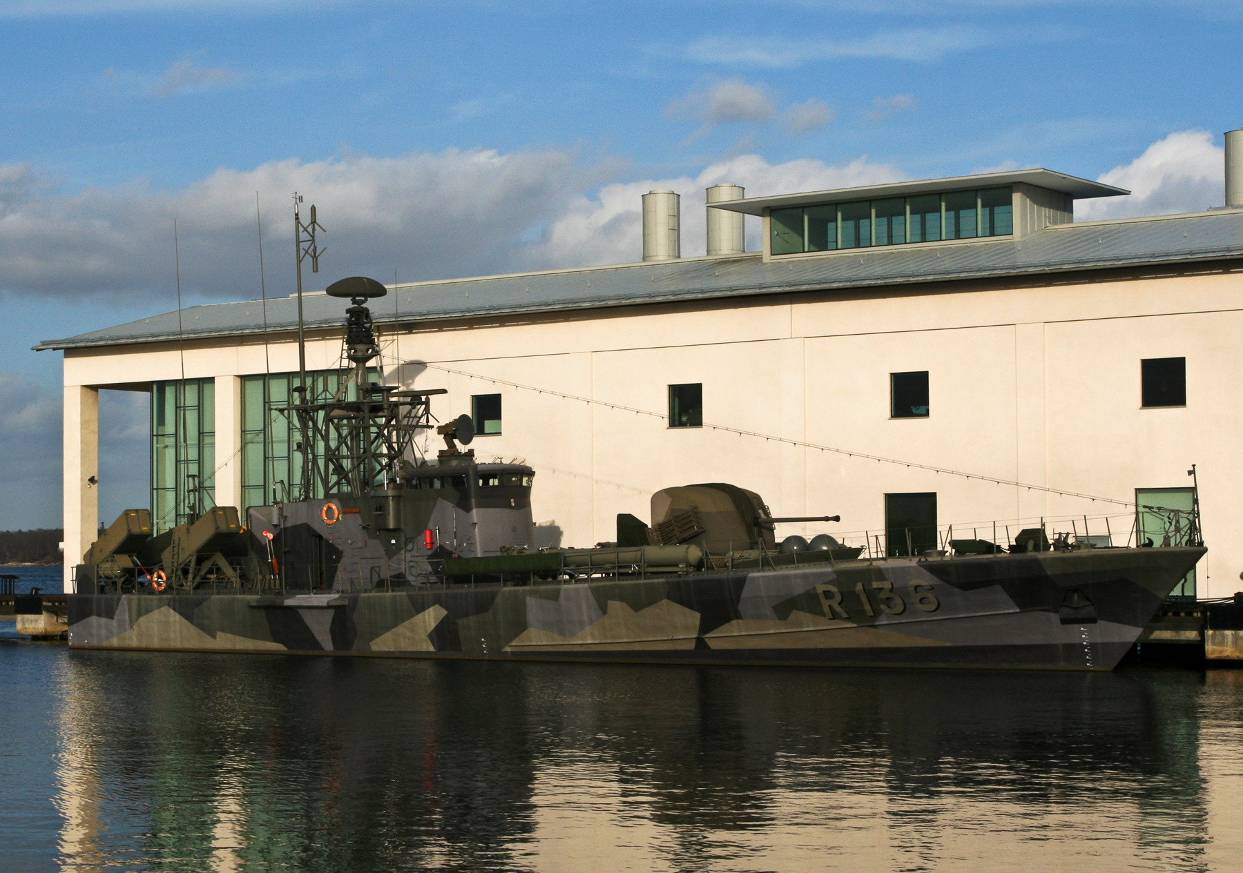 Decommissioned Swedish Navy missile boat R136 Västervik at the Navy Museum, April 2007.