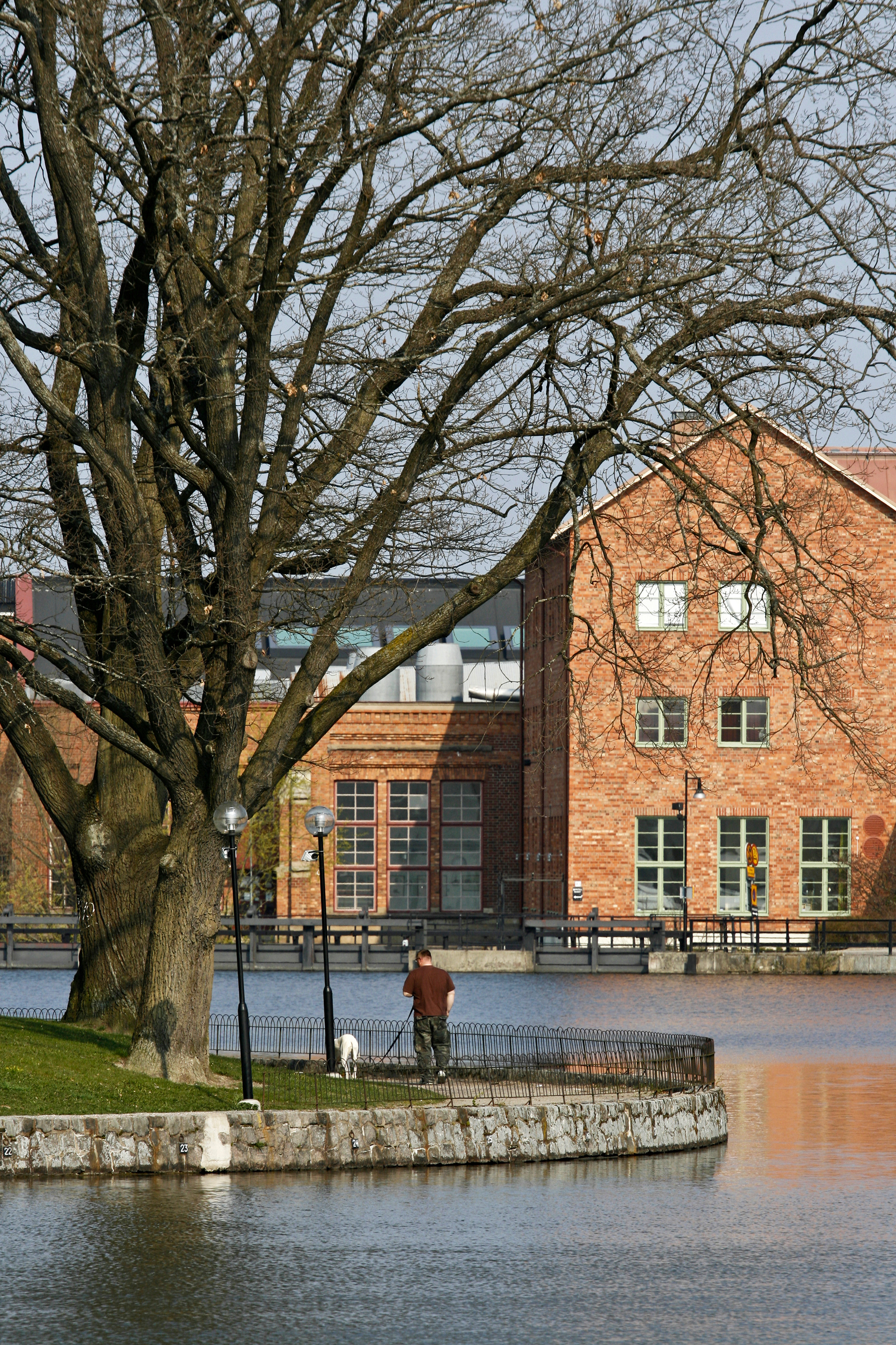 Former factories on the central river islands