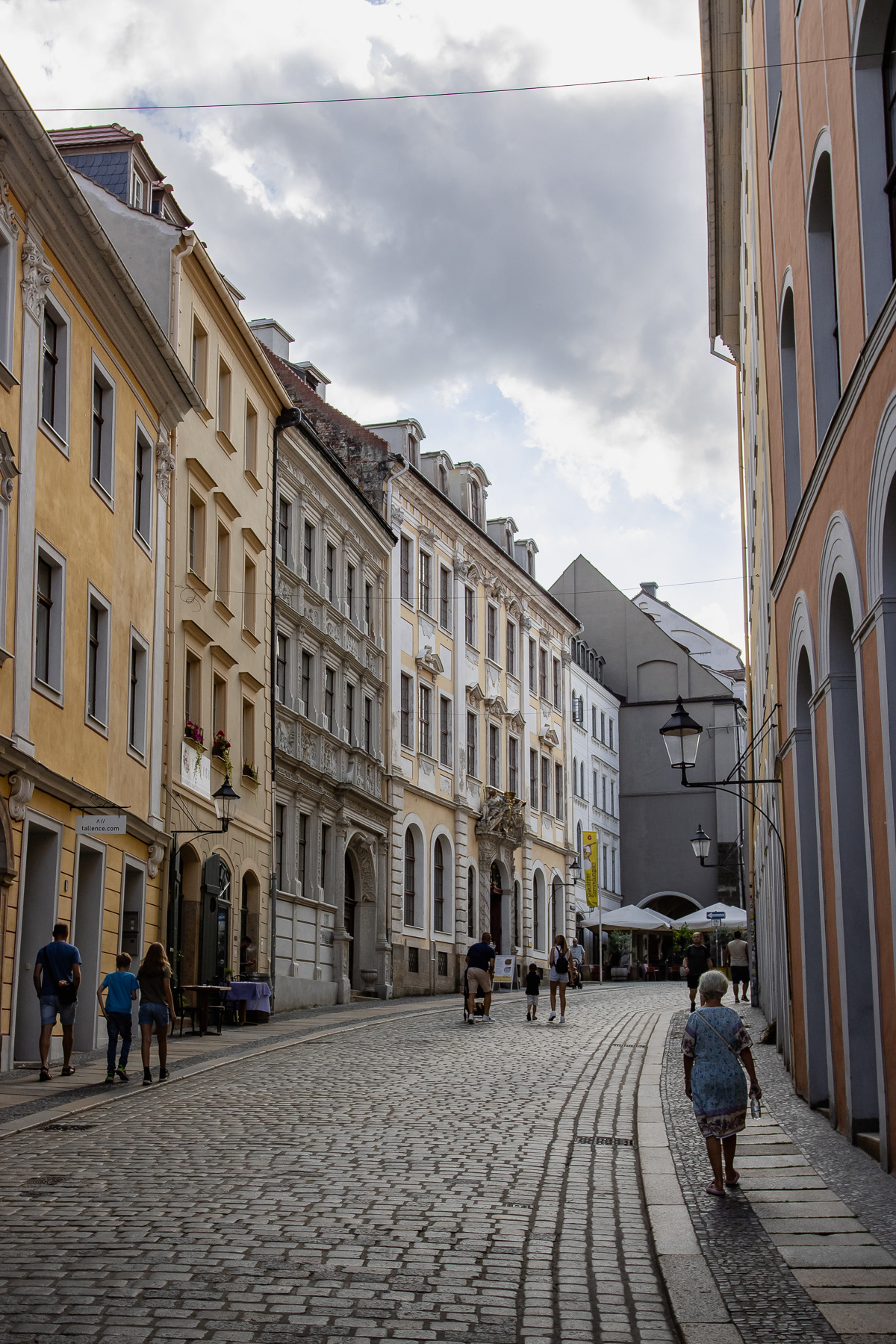 The road up to the main square in Görlitz.