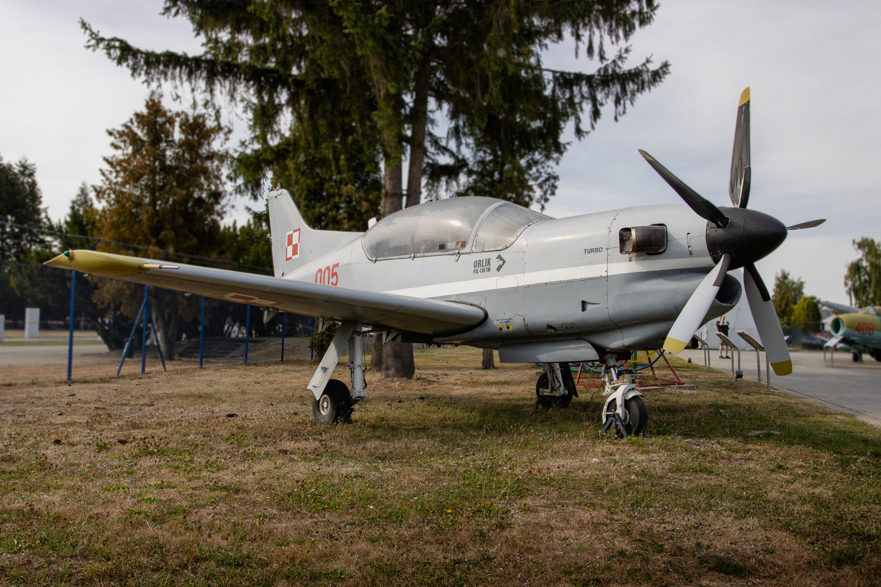 PZL-130 Orlik nr. 005 tandem two-seat training aircraft. It severd the Polish Air Force between 1992 and 2002 at Dęblin Air Base.