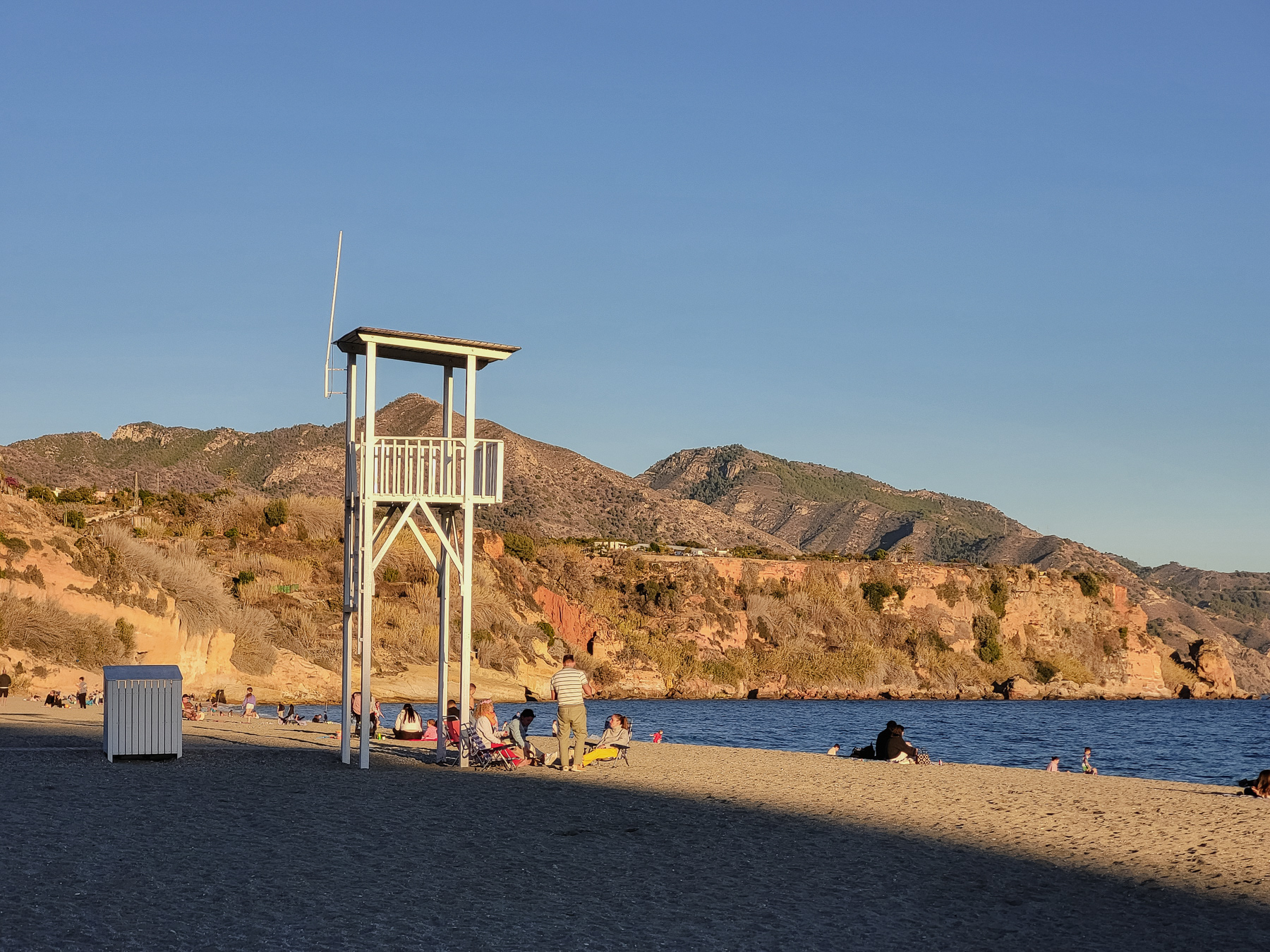The lifeguard house on Nerja beach.