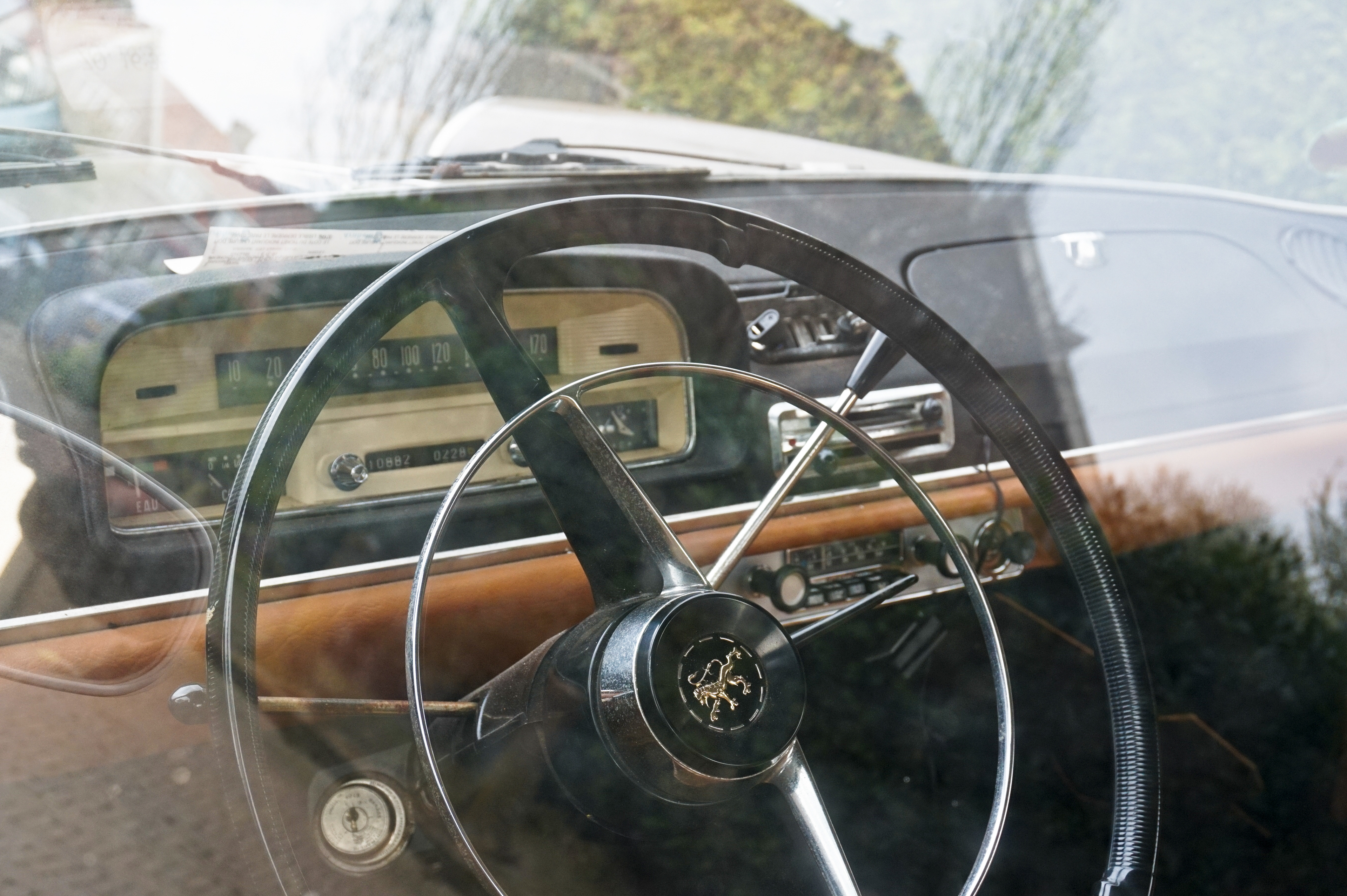 Interior of an historic car parked in the far east of Klarendal.