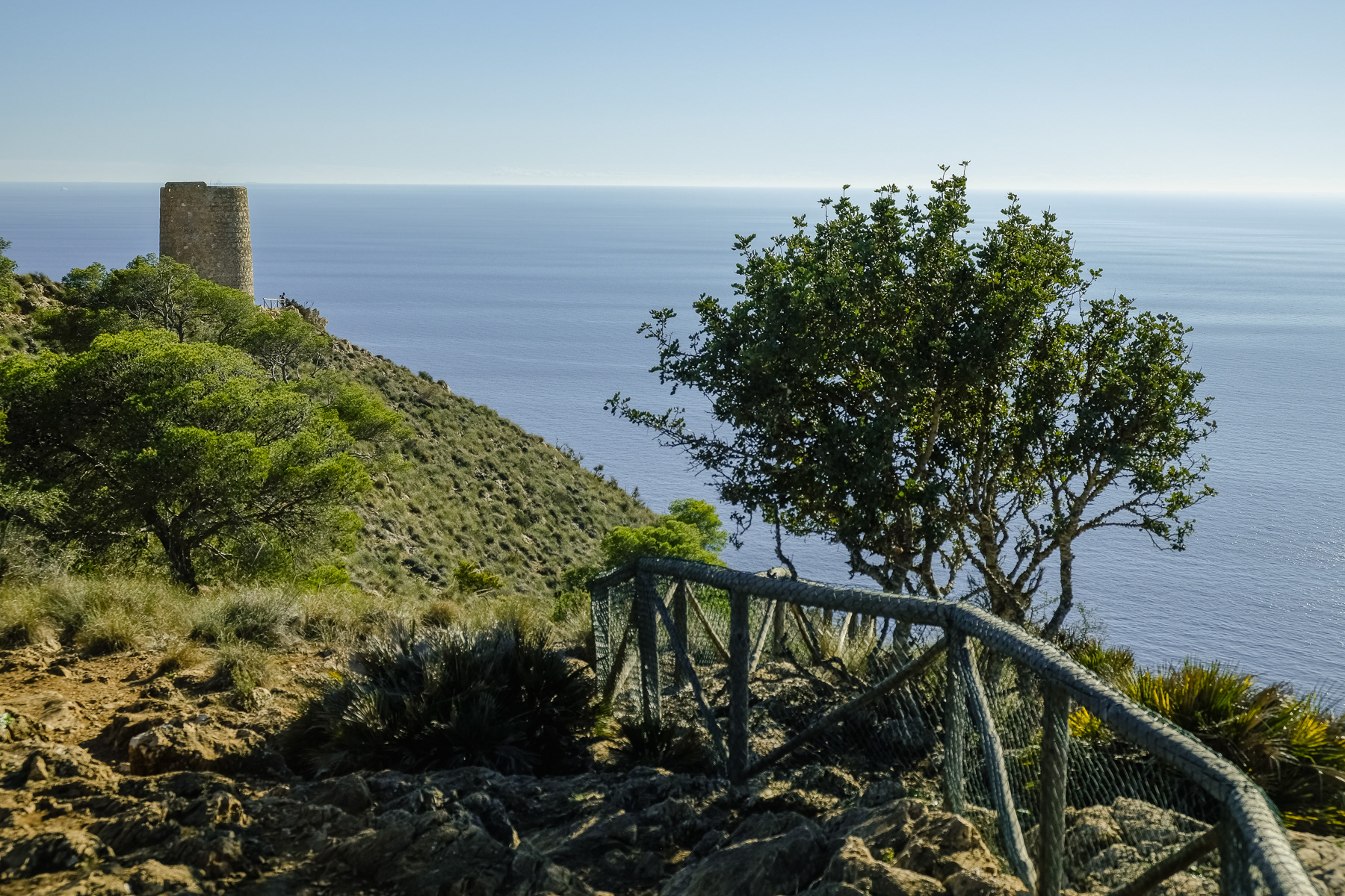Atalaya de Cerro Gordo and its defence tower, January 2024