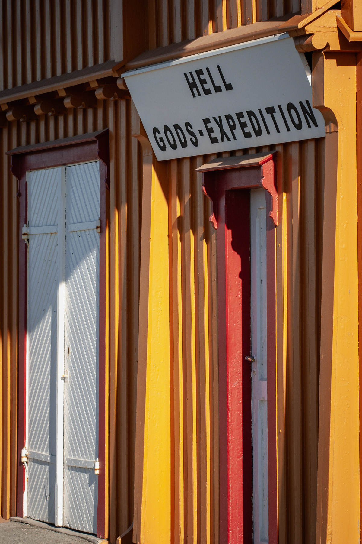 Sideview of "God's Expedition" at Hell Station, Norway