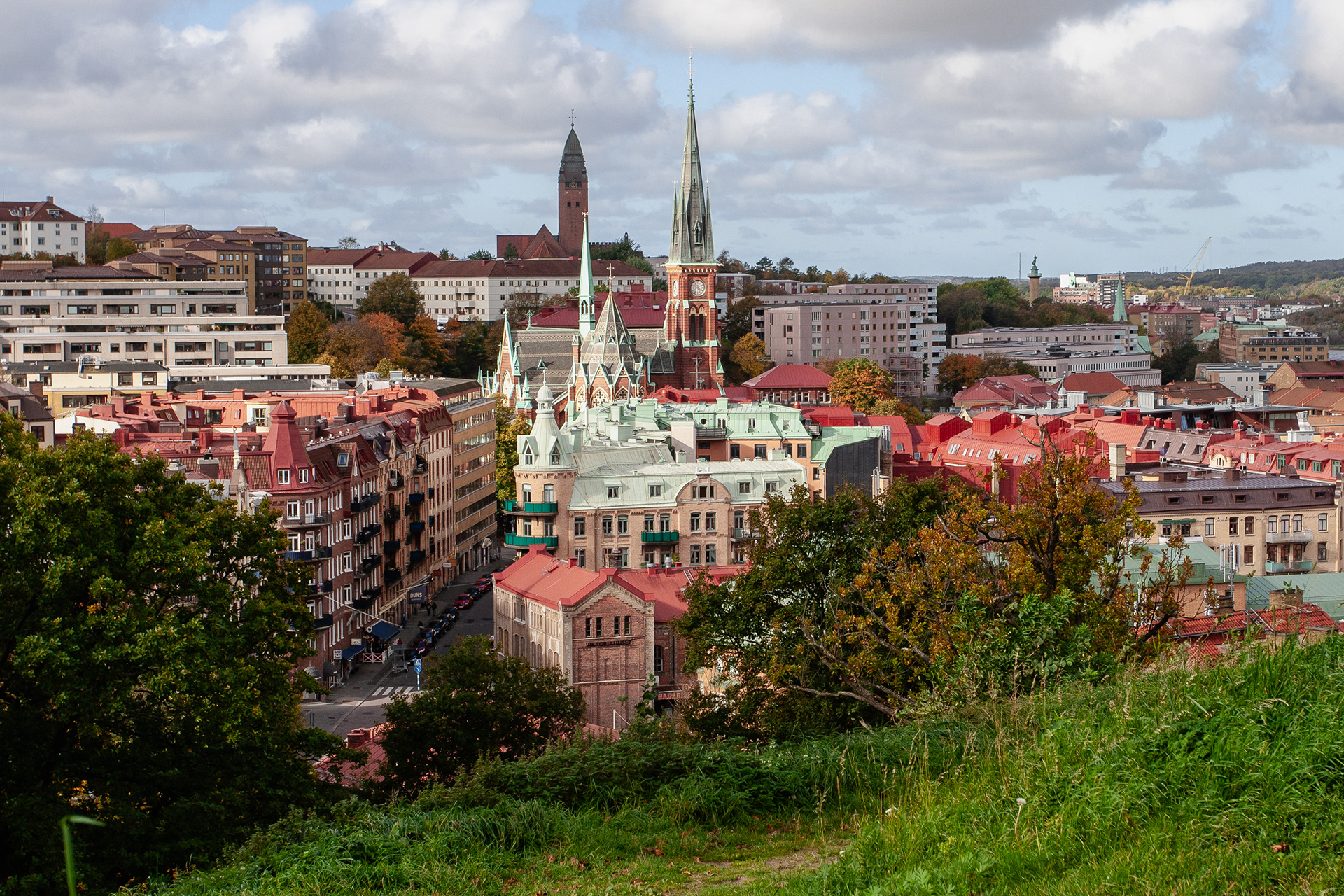 Gothenburg, seen from the Skansen Kronan hill, October 2012.