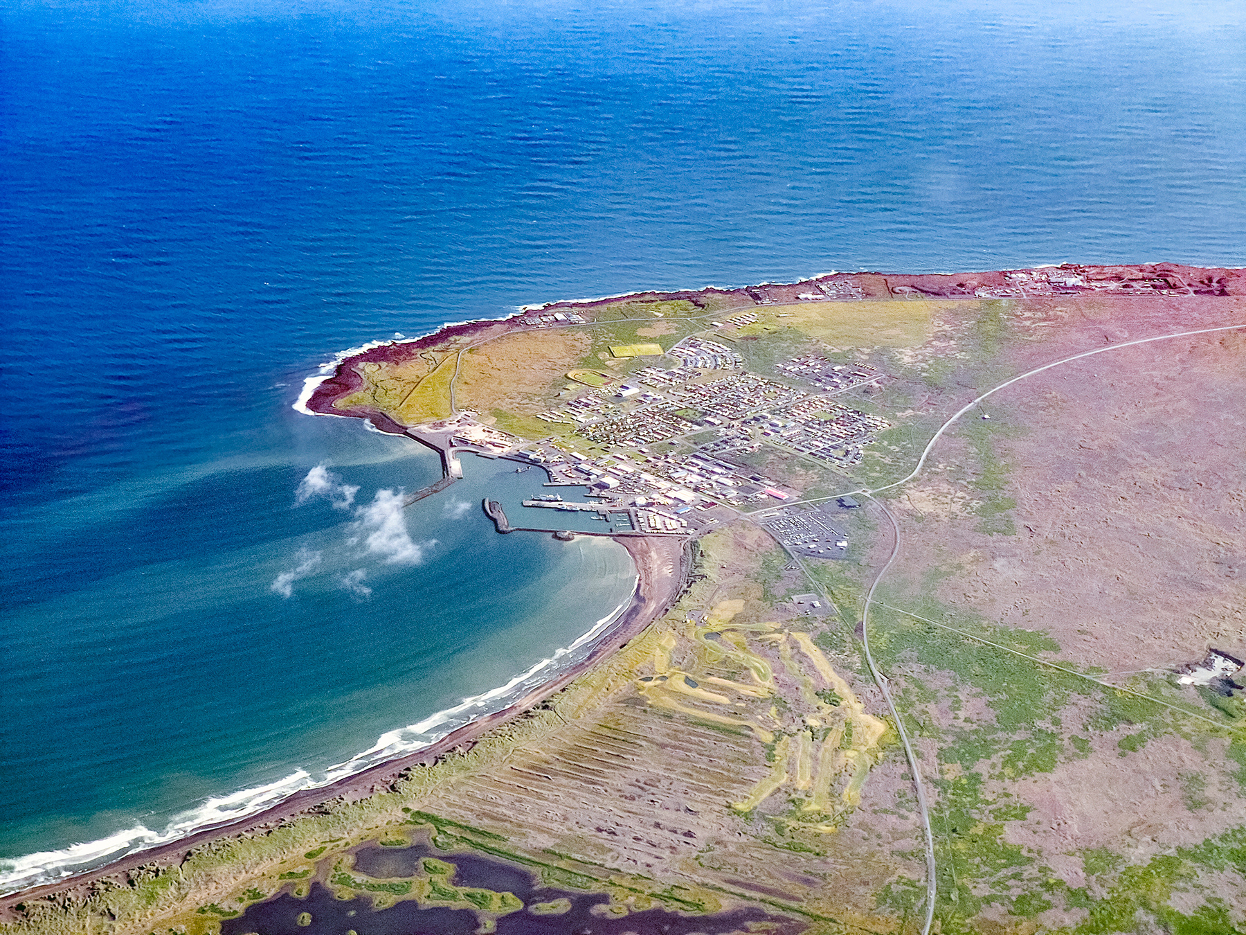 The town of Þorlákshöfn, Suðurland, Iceland.