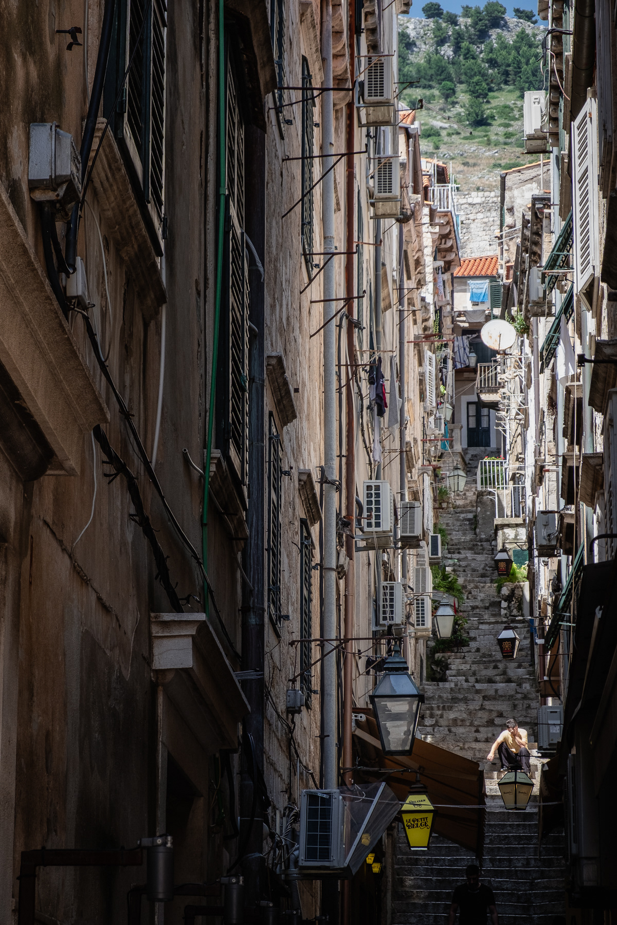 Steep steps up, July 2023.