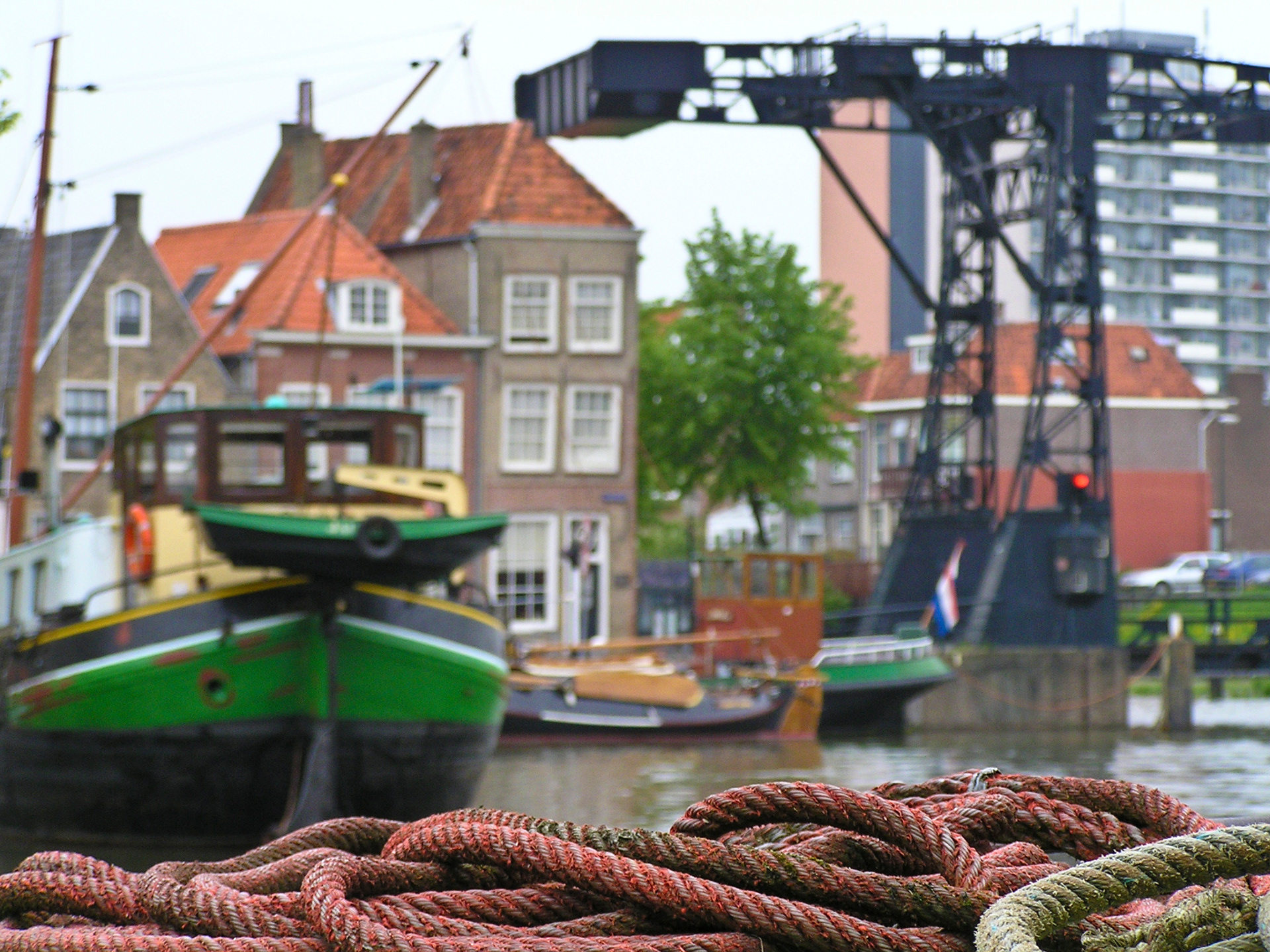 The Marnixkade bridge in depth of field. Photo taken in 2004.