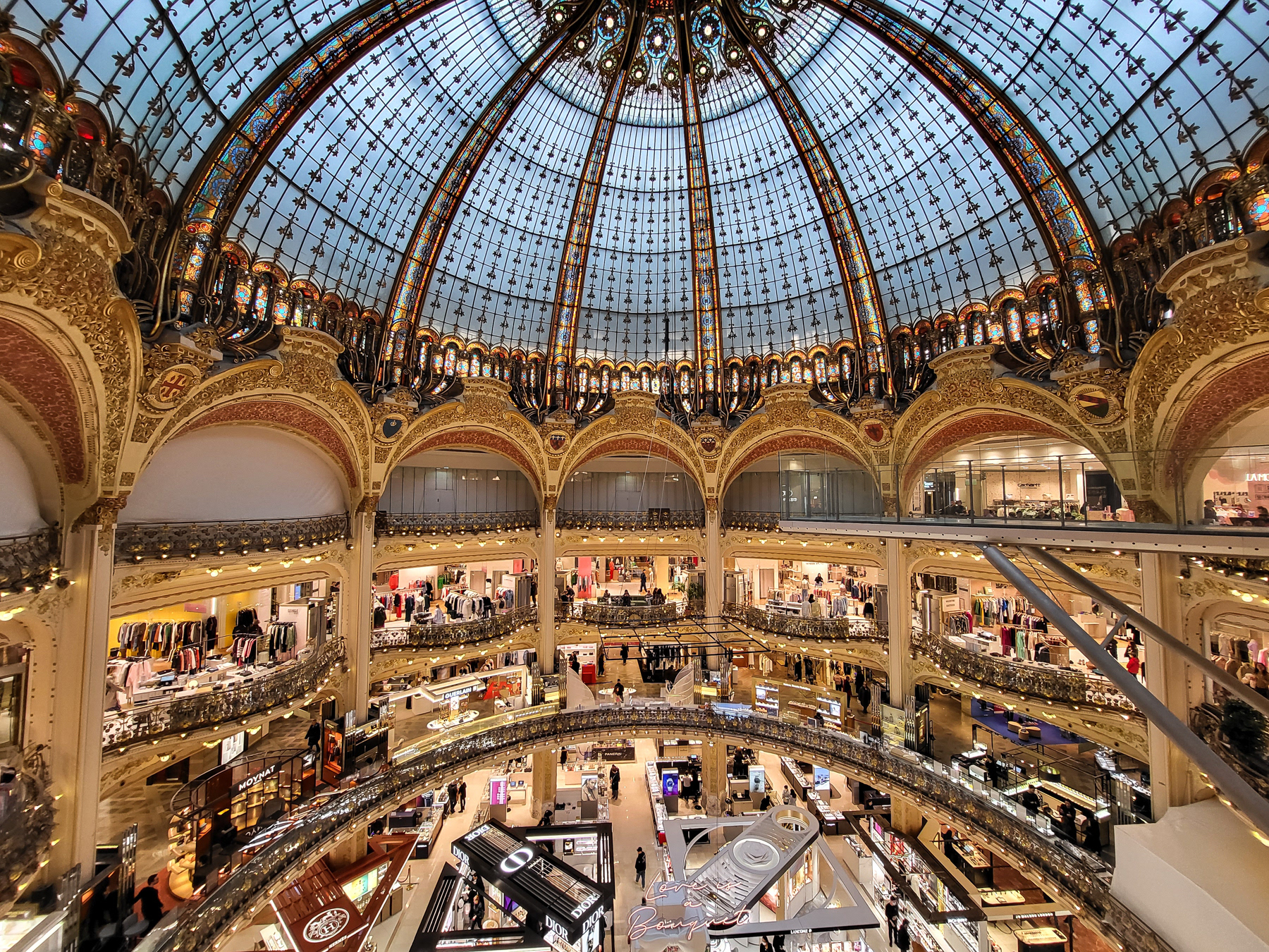 Galeries Lafayette Haussmann monumental shopping centre, March 2023.