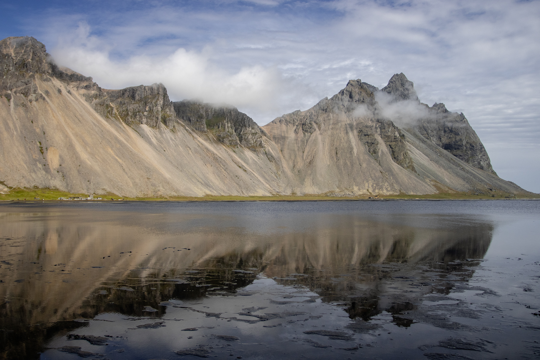 Reflections at the Vesturhorn mountains.