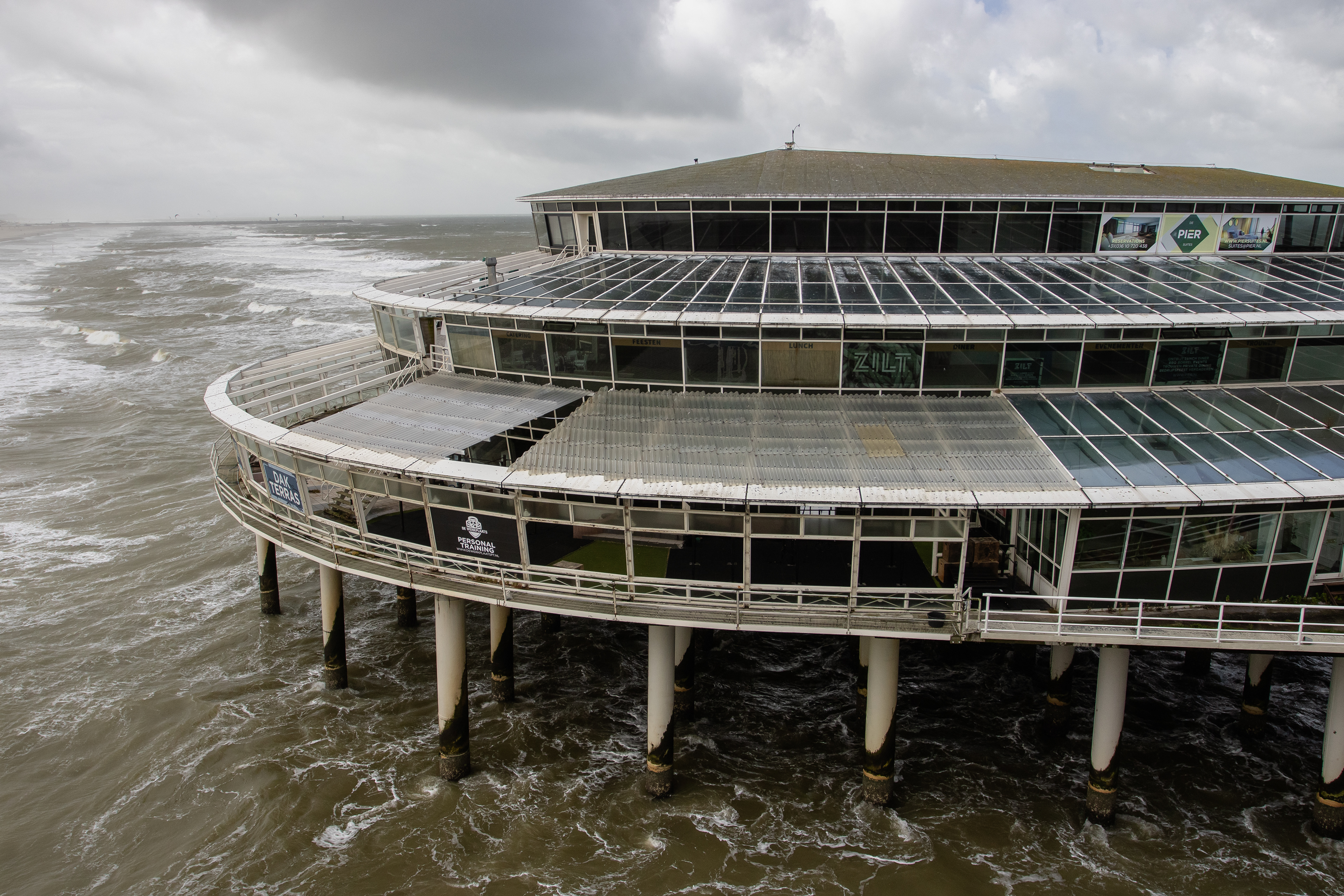 Pier of Scheveningen on a windy August morning, 2024