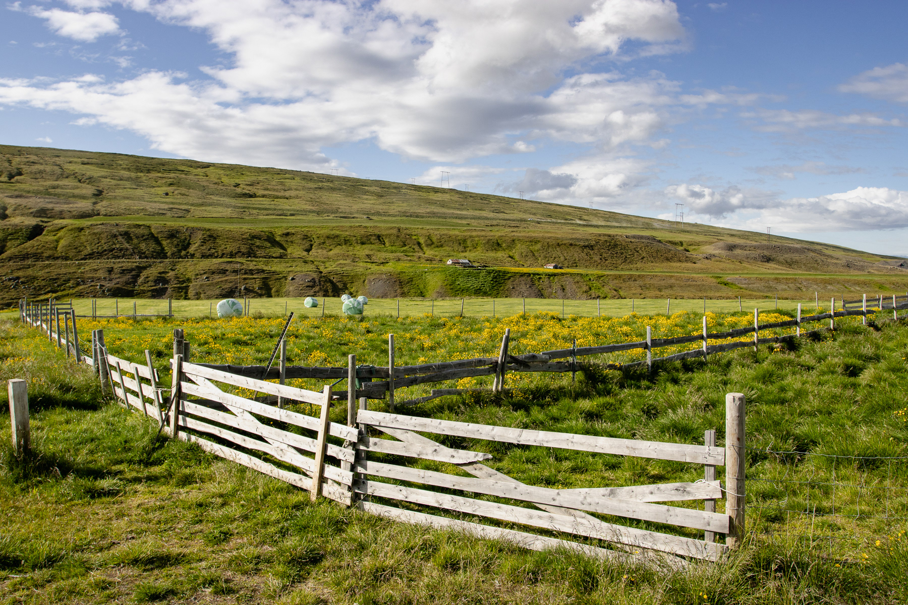 Farmland in the Jökuldal Valley.