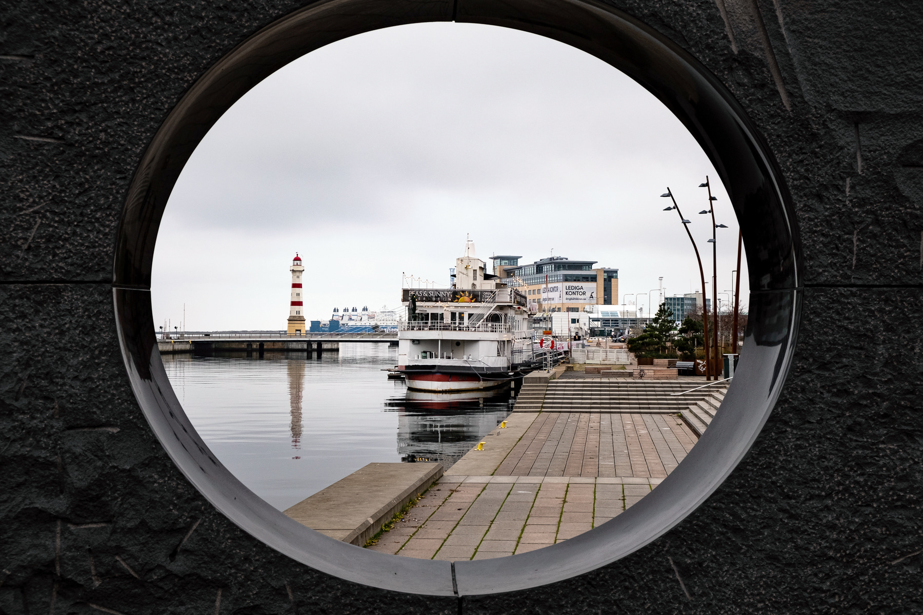 View towards University bridge and the Malmö Inner Lighttower. The latter was built in 1878 but is already a non-functional landmark since 1932.