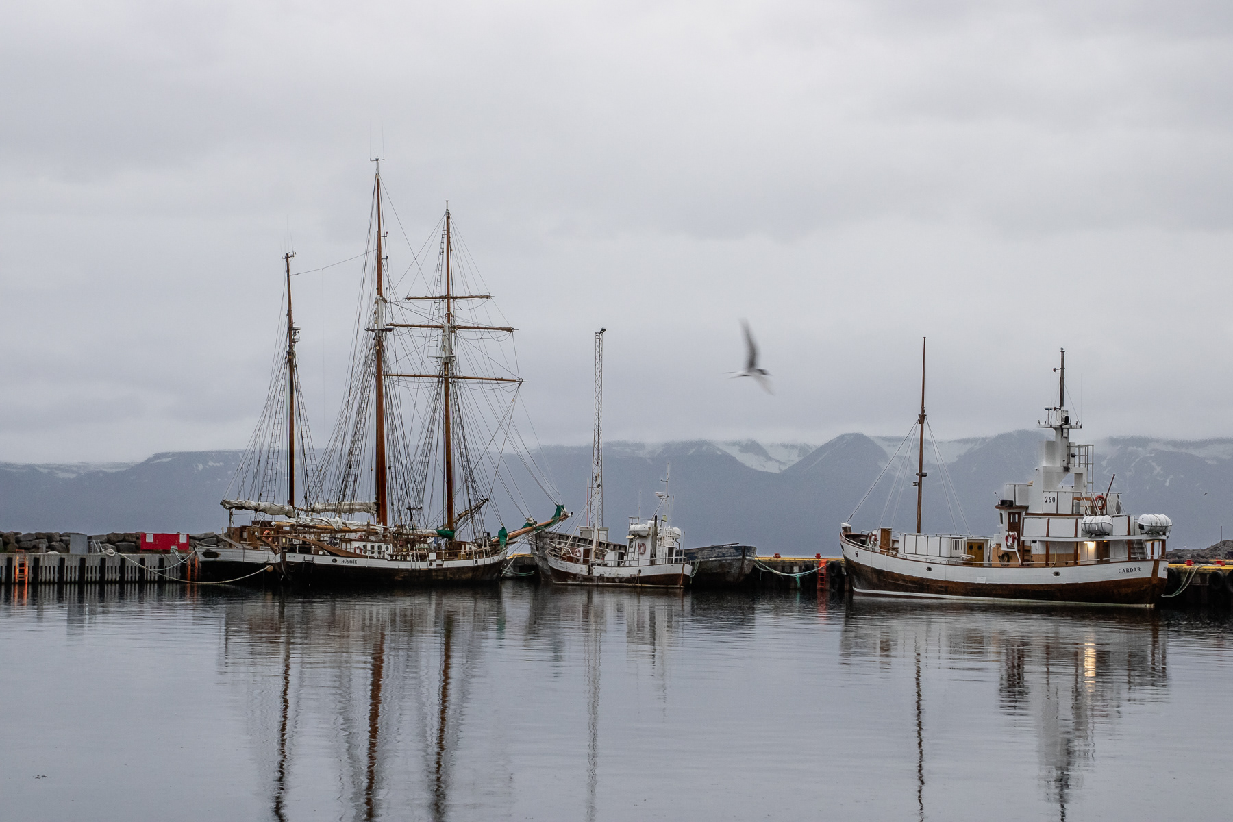 A gloomy evening in Húsavík.