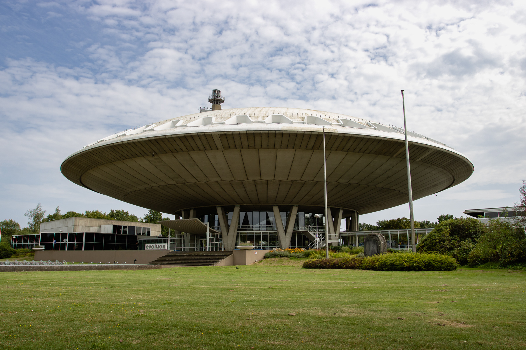 The Evoluon in Eindhoven, seen from the northen side.