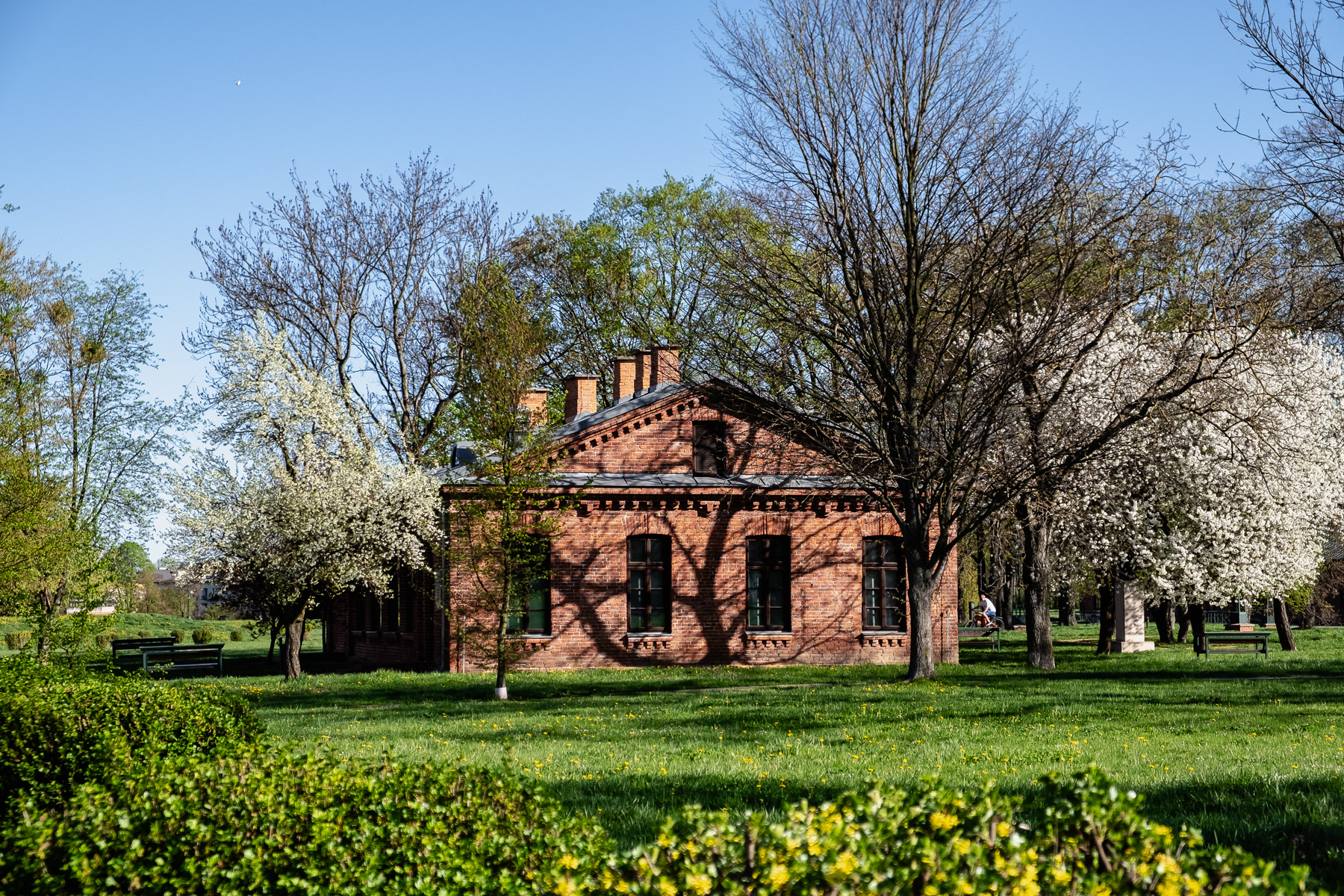 A historic building in the green zone surrounding the walled-in old town of Zamość.