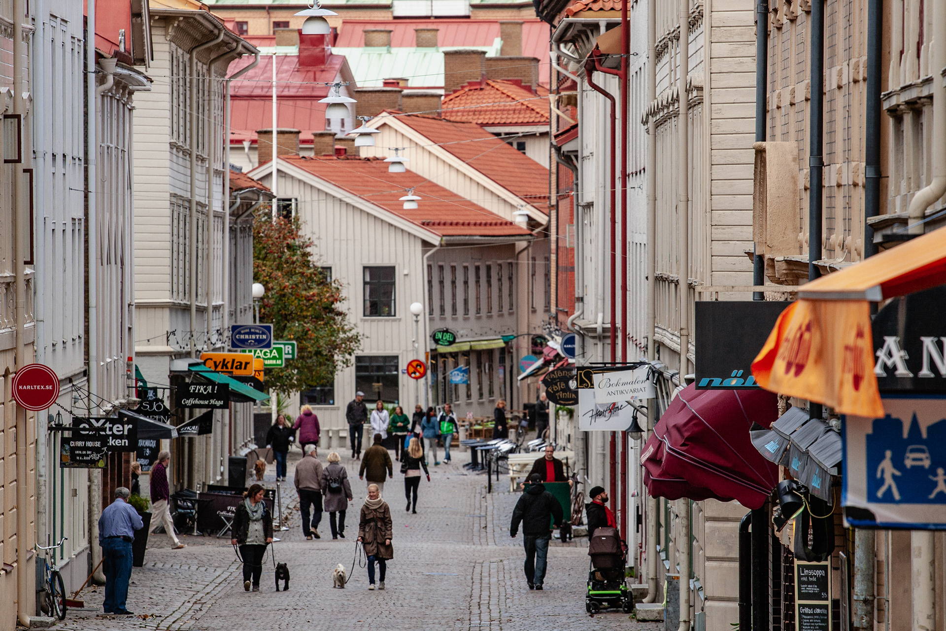 Haga Nygatan, the main street of Haga, October 2012.