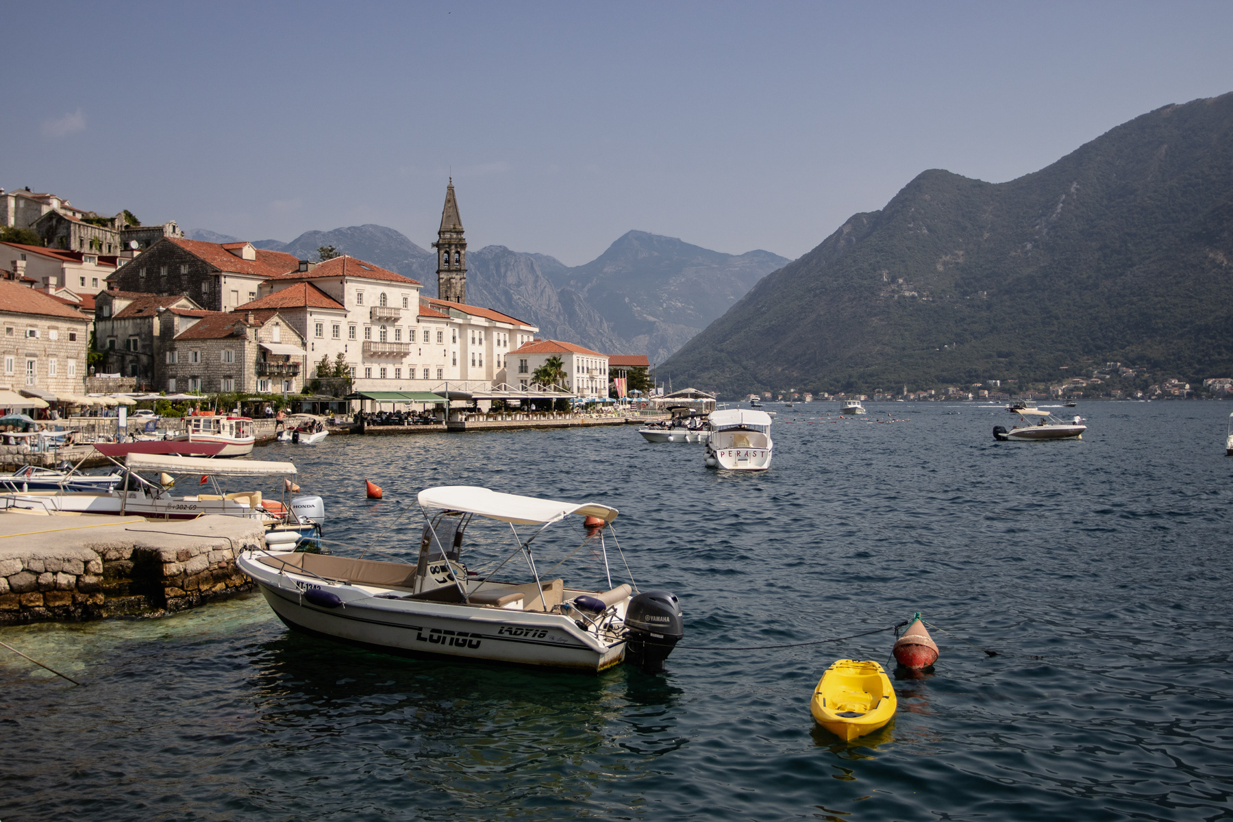 View at the central part Perast.