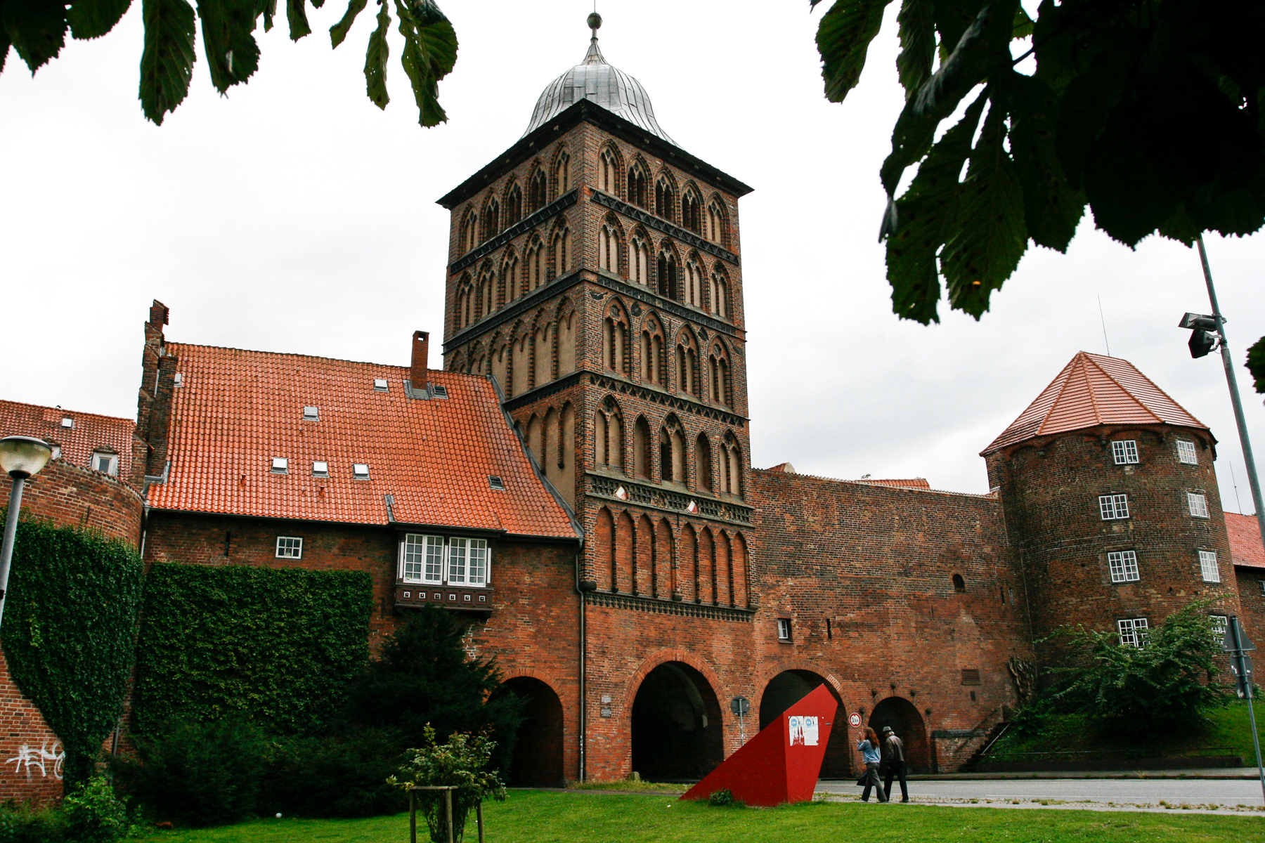 The Burgtor, the old tower gate as part of the city wall that once protected Lübeck.