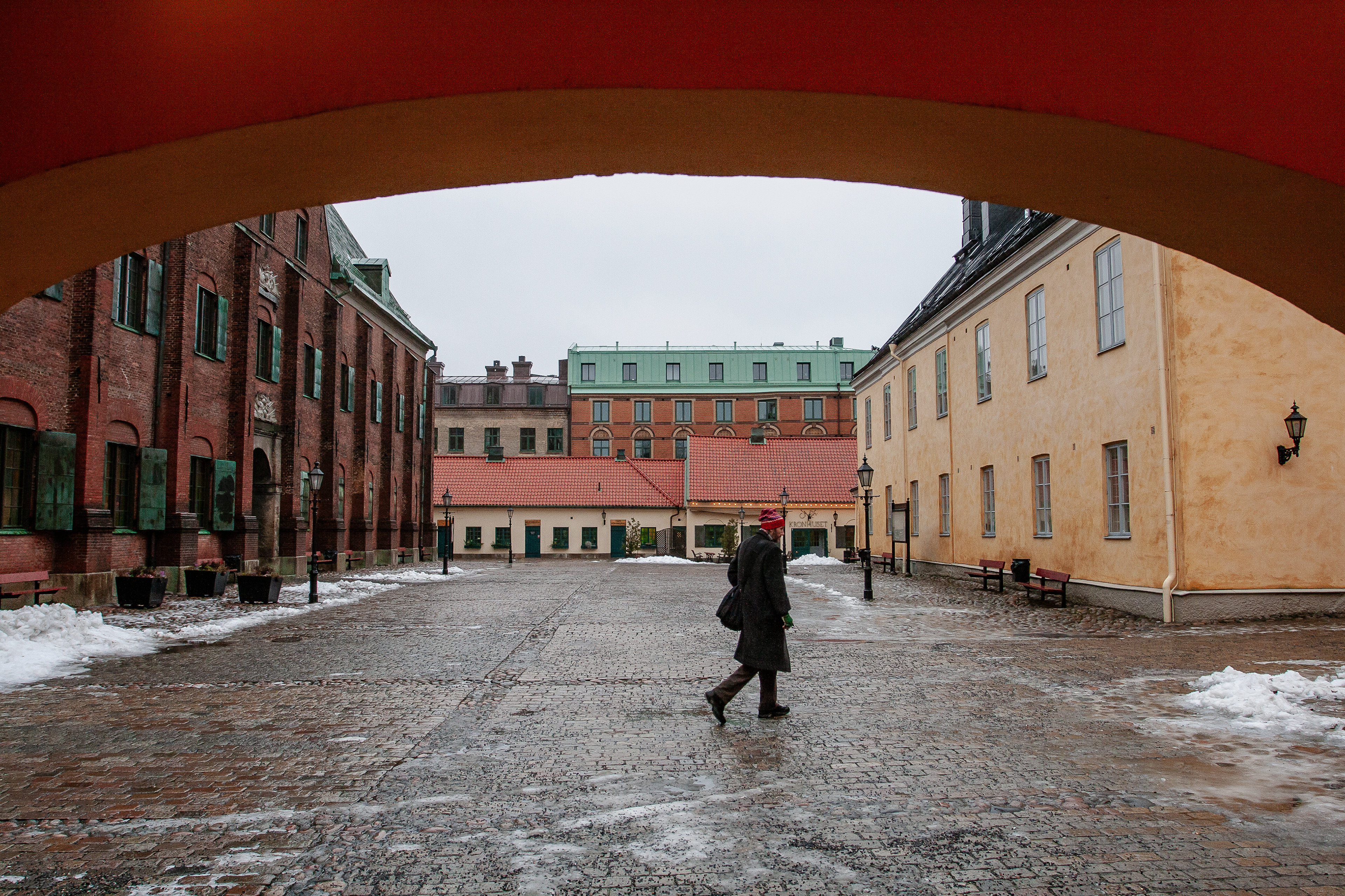 Kronhust on the left, February 2012.