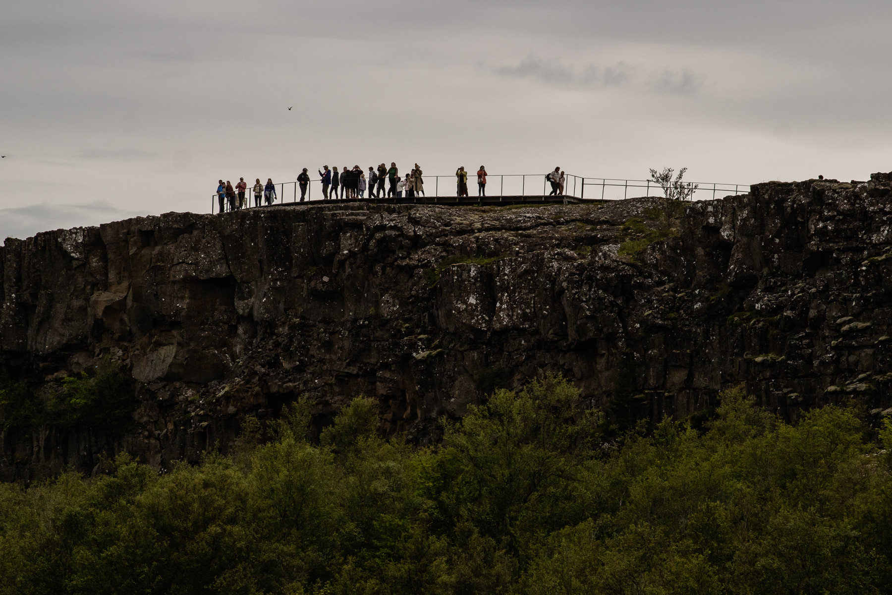 Standing on top of where North America and Europe meet.