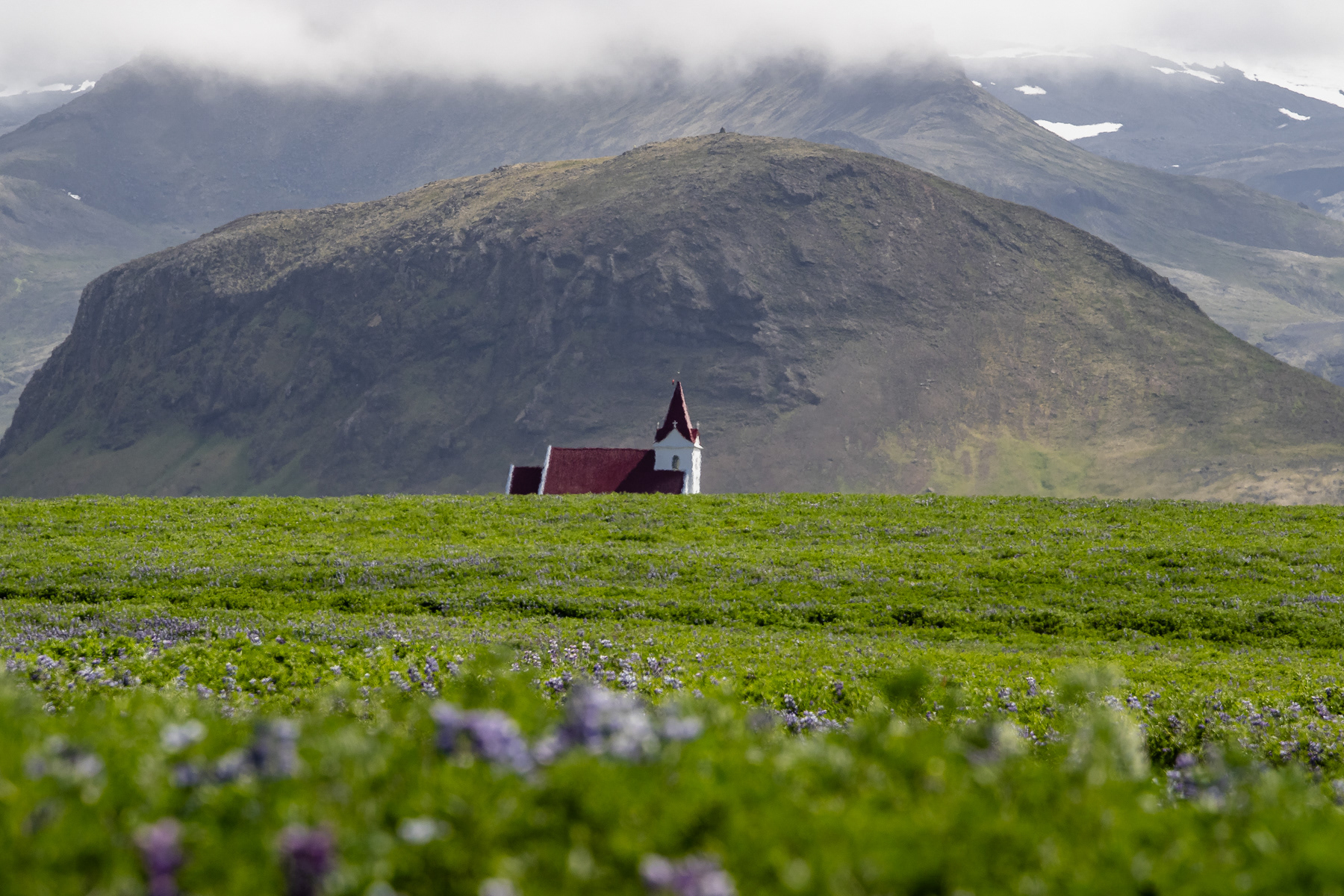 Ingjaldshóll church. Snæfellsnes peninsula, Iceland, July 2025.