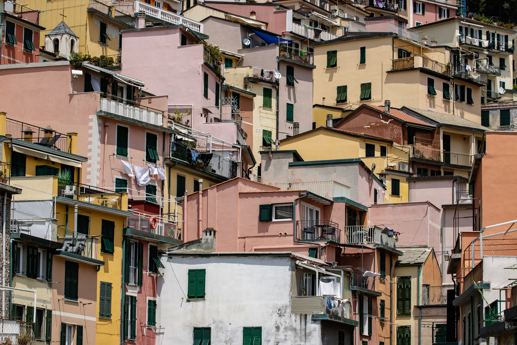 Close-up of Riomaggiore housing.