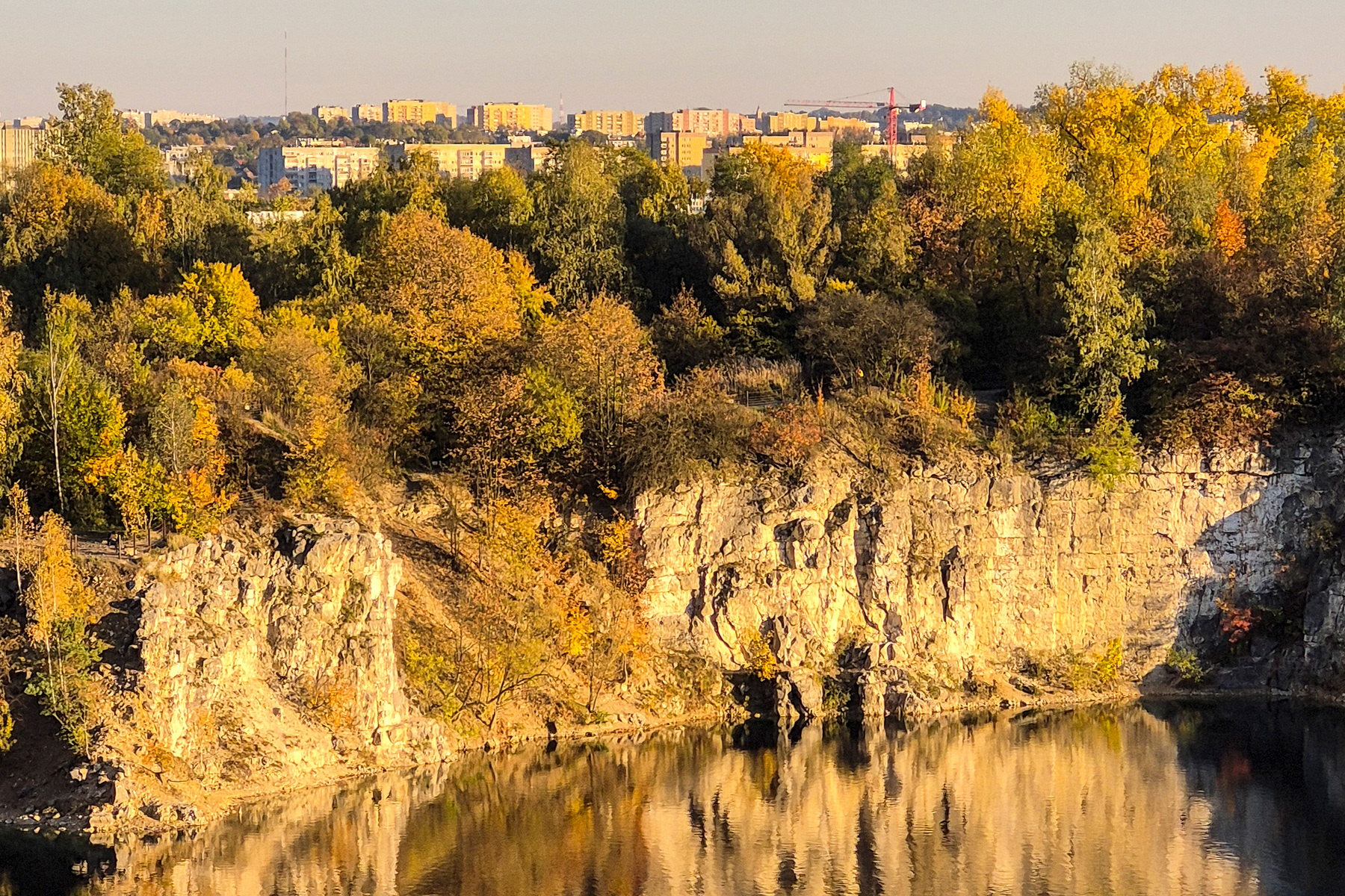 Lake Zakrzówek in Kraków, October 2025.