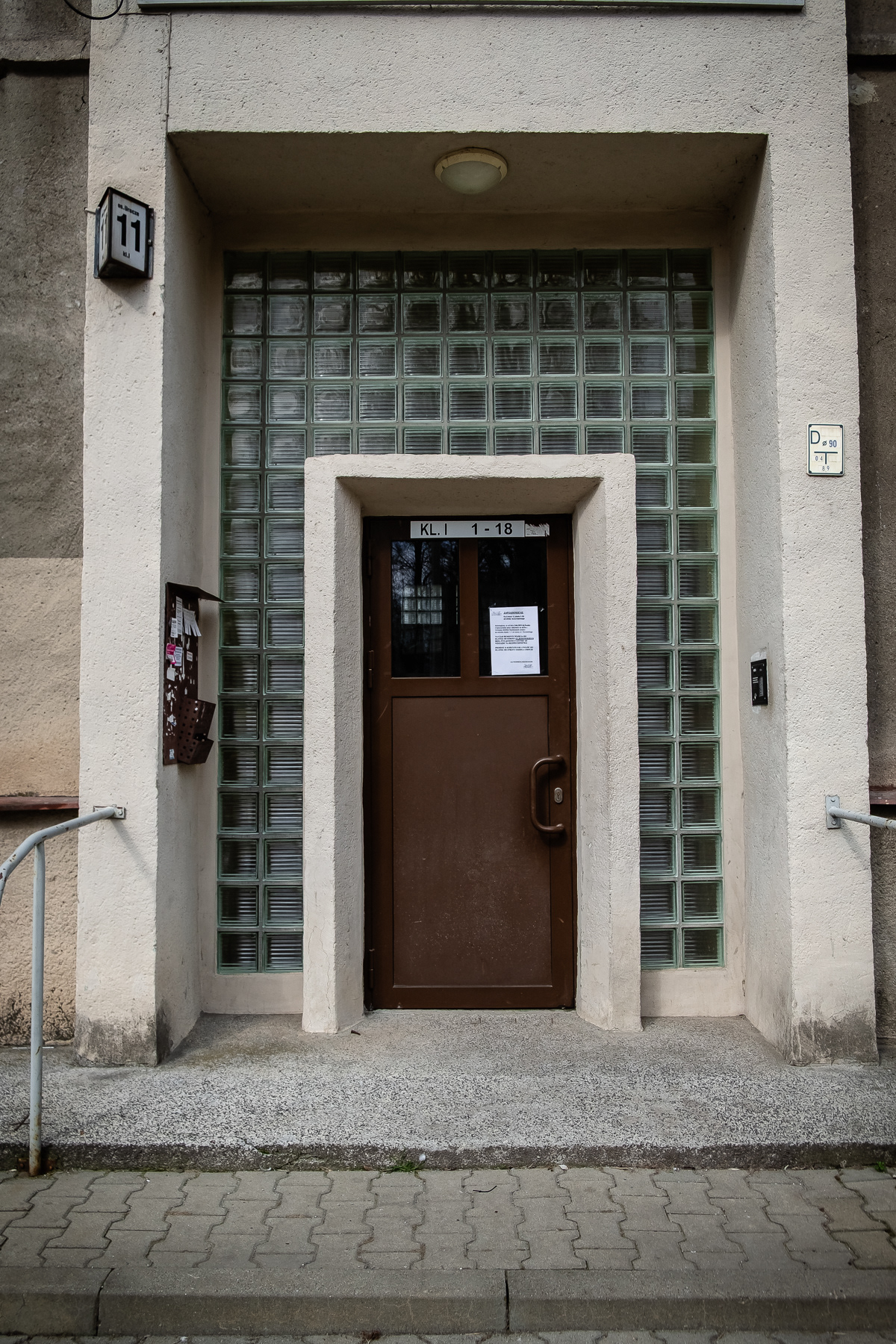 Details of 1960s Nowa Huta architecture.