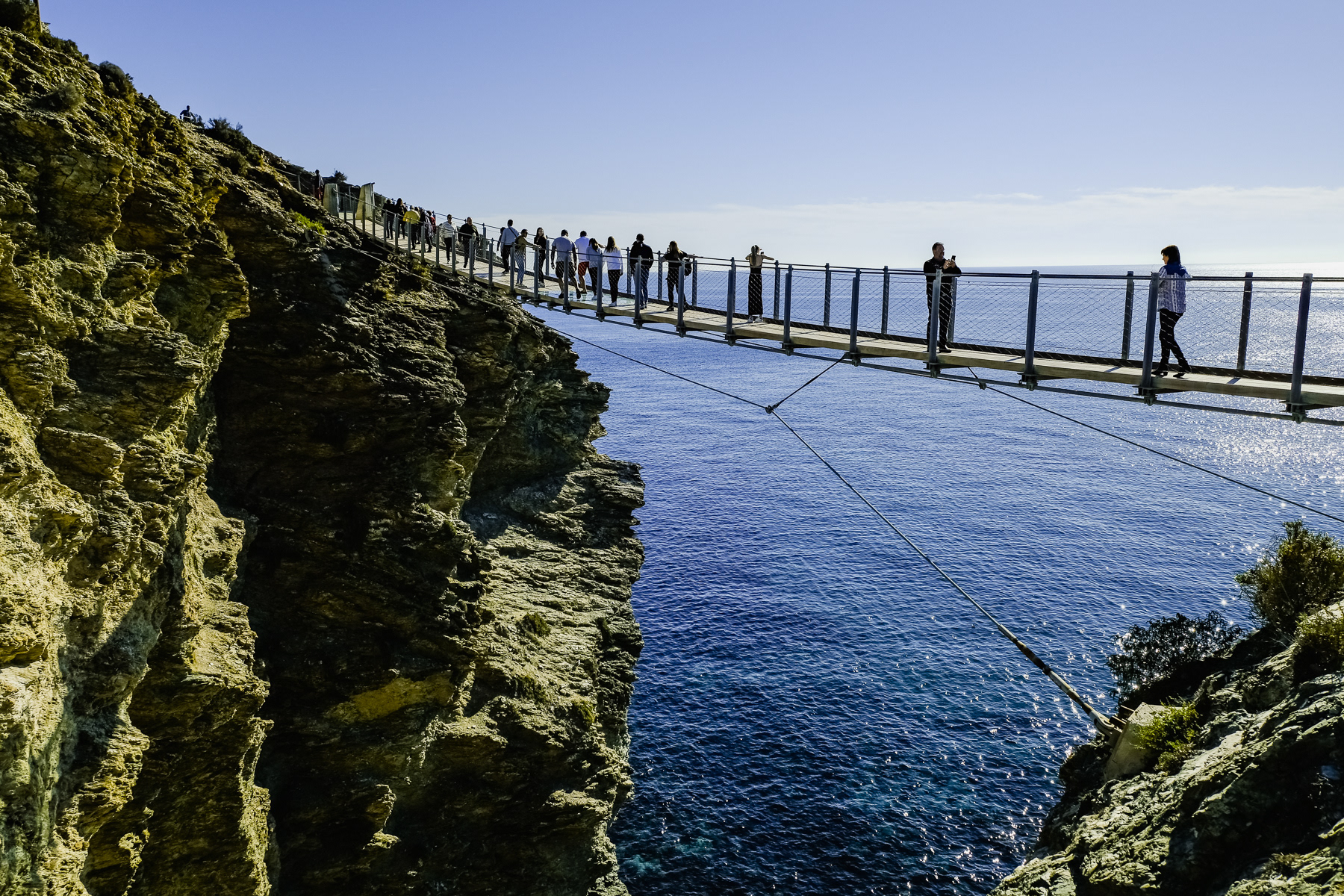 The Pasarela colgante de Jolúcar (hanging footbridge), January 2024